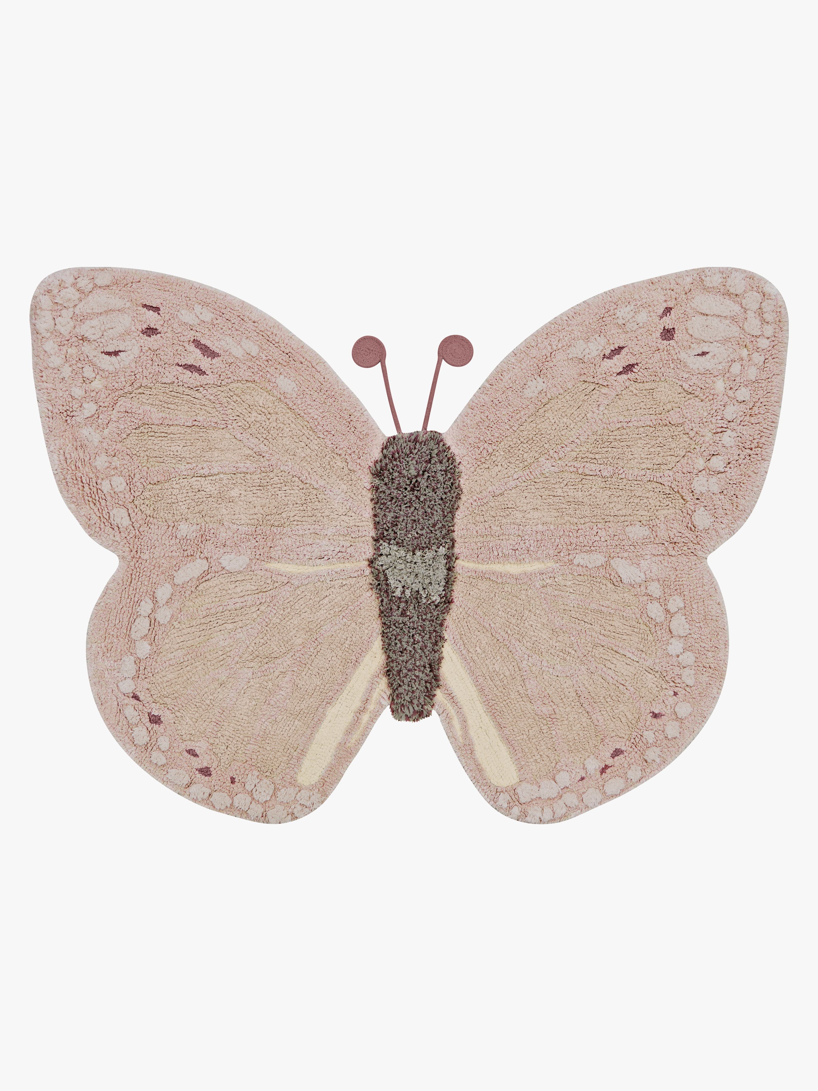 Lorena Canals Waschbarer Tierteppich 90x120 cm, Baby Schmetterling
