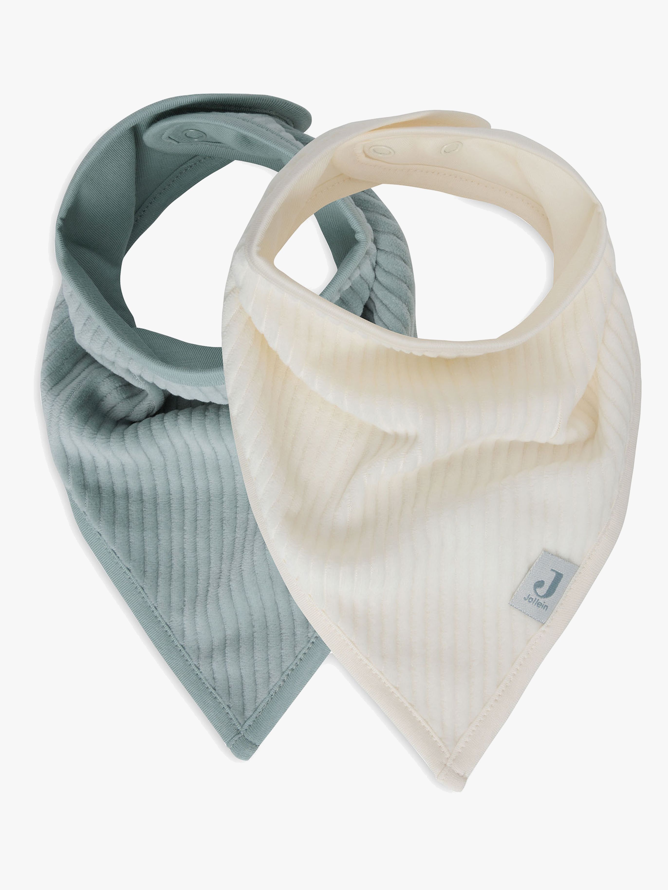 Velvet Rib Bandana Halstücher 2er-Pack, Sea Green / Ivory