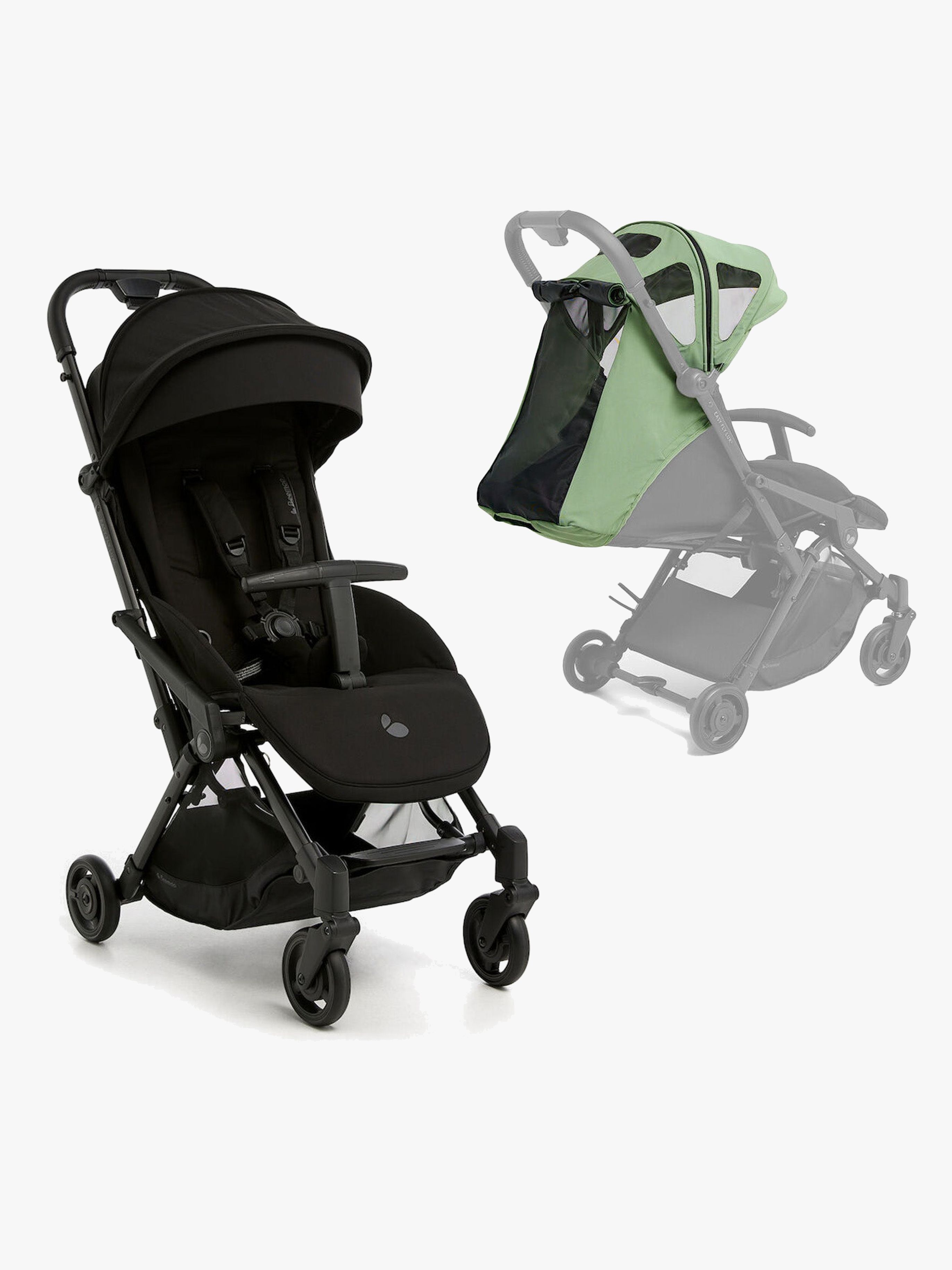 Beemoo Easy Fly Lux 4 Buggy inkl. Breezy Verdeck, Jet Black/Sea Green