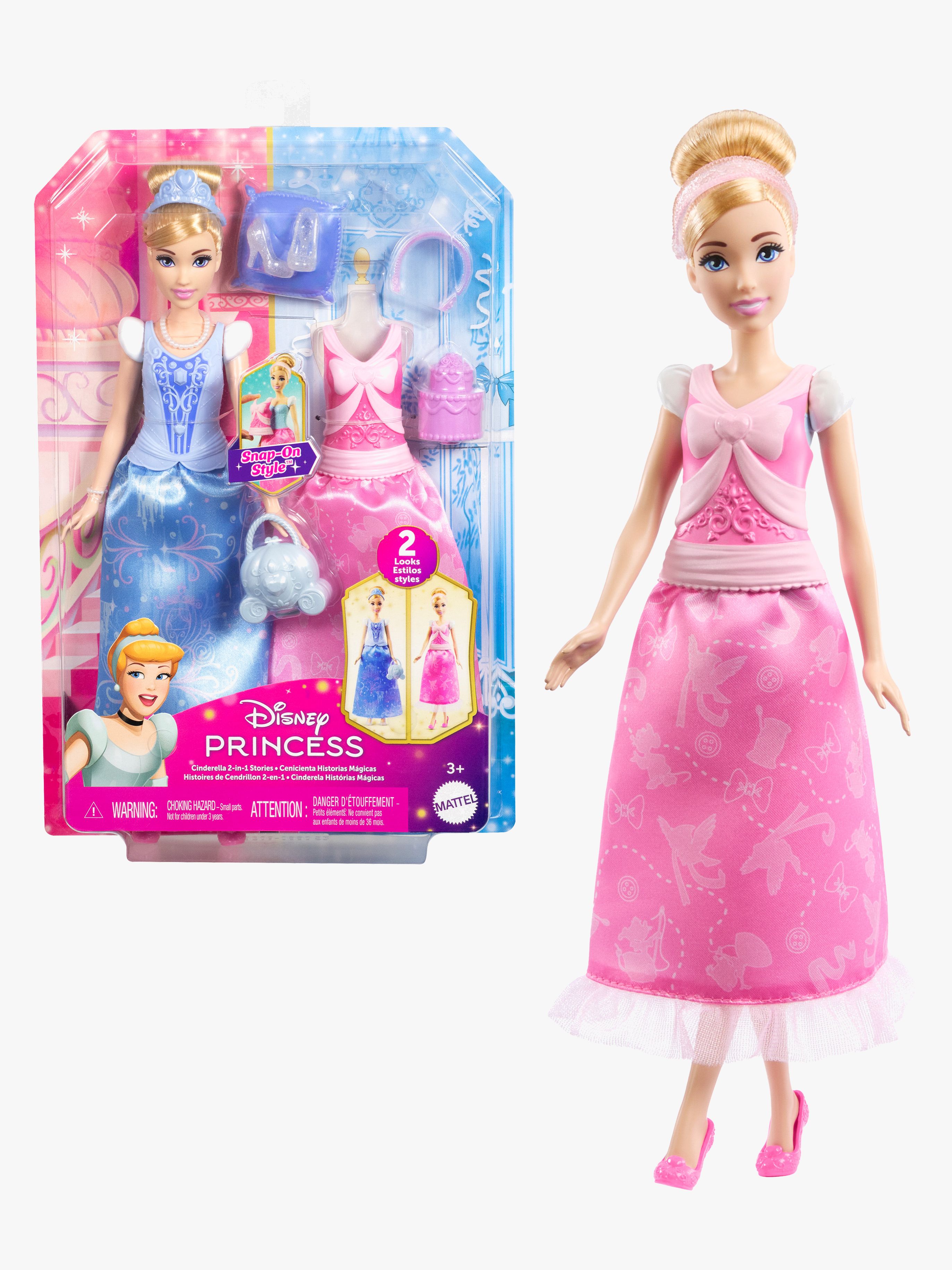 Disney Prinzessinnen 2-in-1 Puppe Aschenputtel