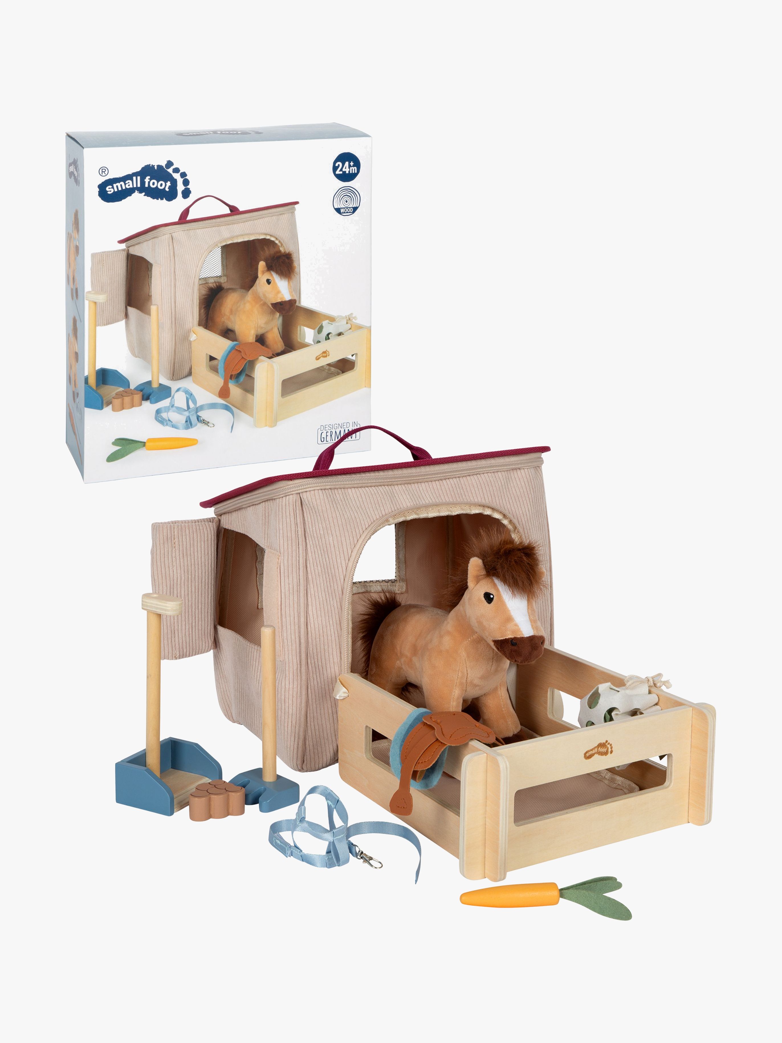 Spielset Pferd mit Stall in der Tasche