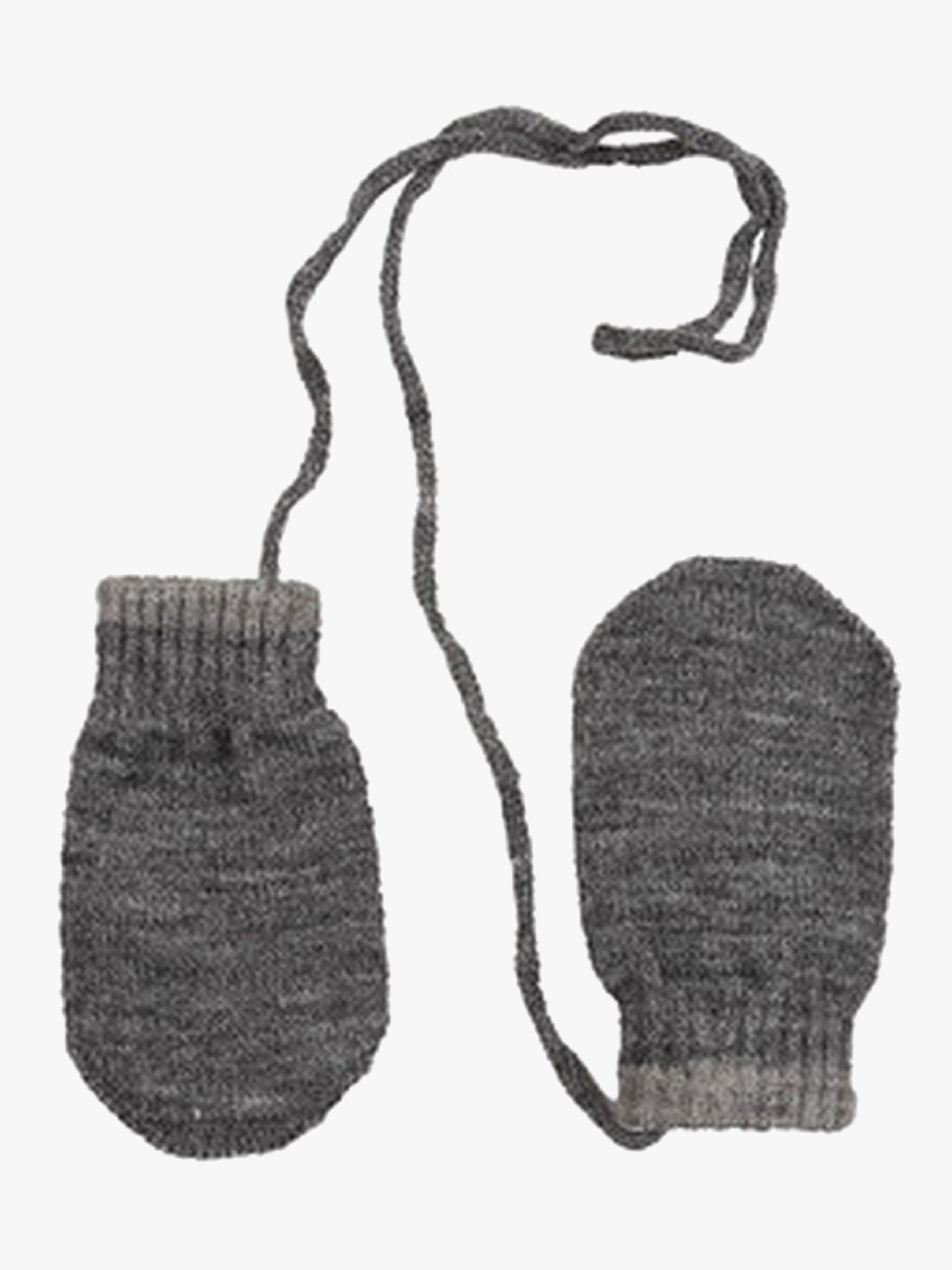 Magic Mini Baby Handschuhe Wollmischung, Anth / Grey