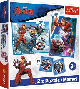 Trefl Marvel Avengers Puzzles 2-in-1 + Memo-Spiel