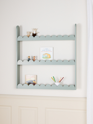 Alice & Fox Dune Wandmontiertes Bücherregal, Sage