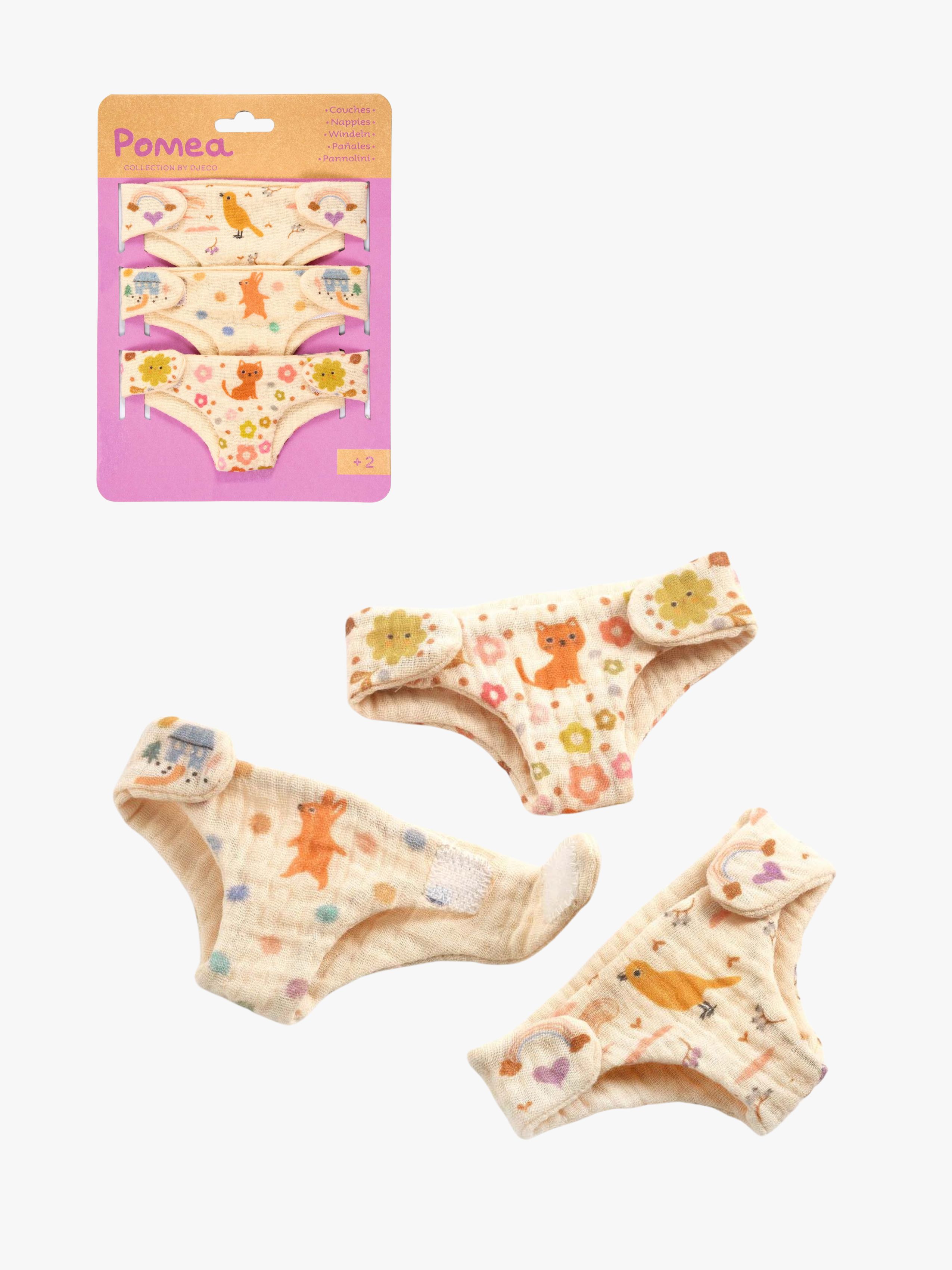 Windel-Set für Puppe 3er-Pack