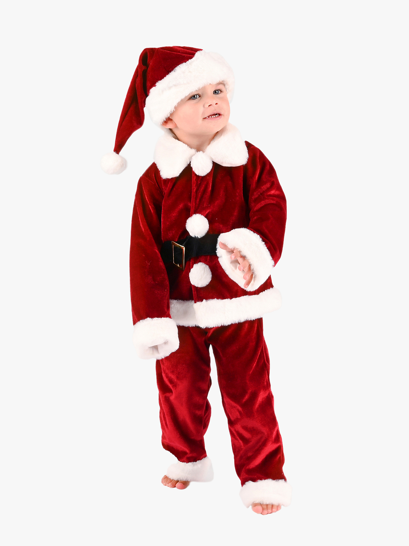 Weihnachtswichtelkostüm mit Wichtelmütze, 98-104