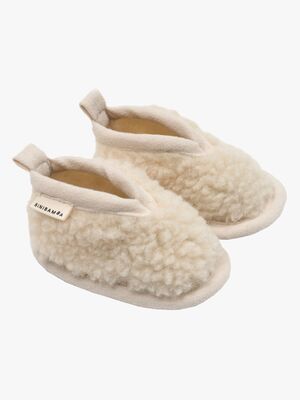 BINIBAMBA Merino Hausschuhe, Milk