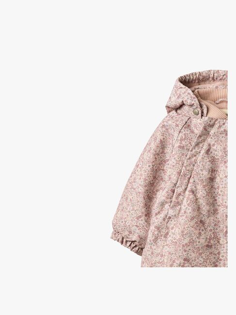 Wheat Adi Babyoverall, Rose Dust Flowers