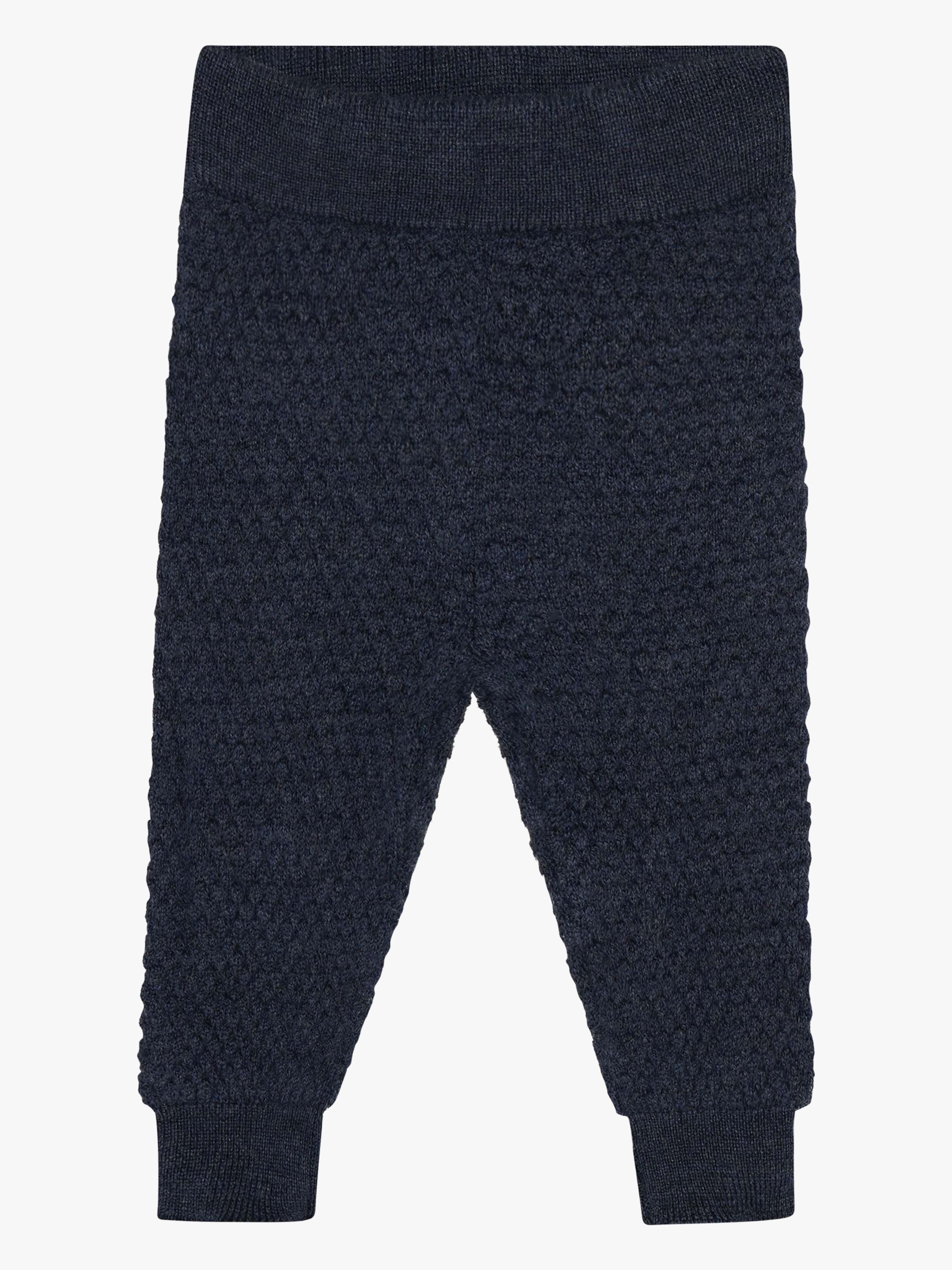 CeLaVi Strick-Leggings Merinowolle, Ombre Blue Melange, 80