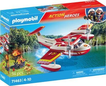 Playmobil 71463 Action Heroes Bausatz Feuerwehrflugzeug mit Löschfunktion