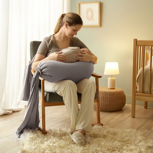 bbhugme Umstands- und Stillkissen, Stone