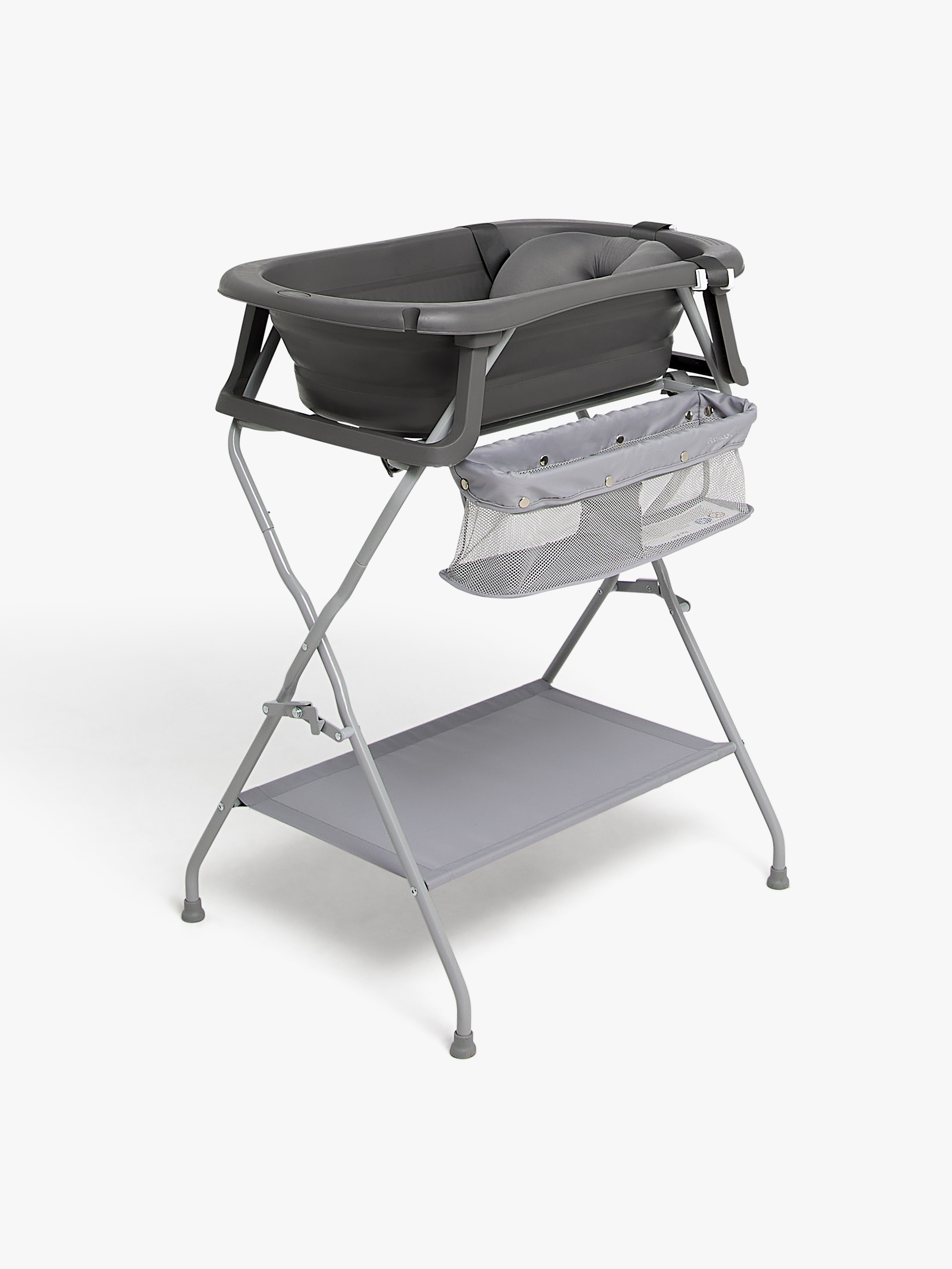 Beemoo CARE Assist Badewanne inkl. Badestütze &  Stativ, Deep Grey