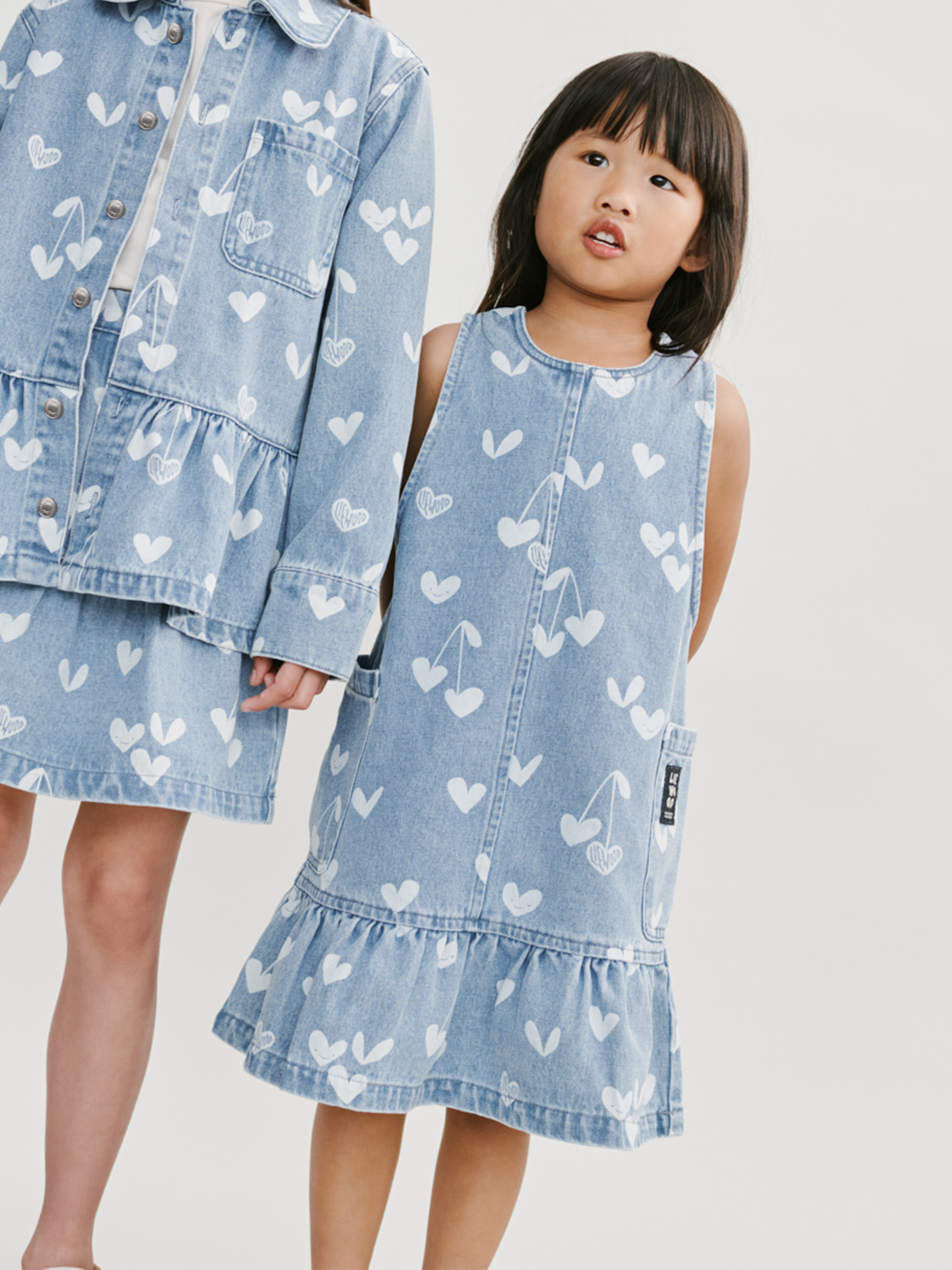 Angelica Denim-Kleid, Sweetshearts / Light Blue Denim, 122