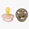 BIBS x Liberty Colour Schnuller 2er-Pack Latex Größe 1 Rund, Capel/Blush Mix