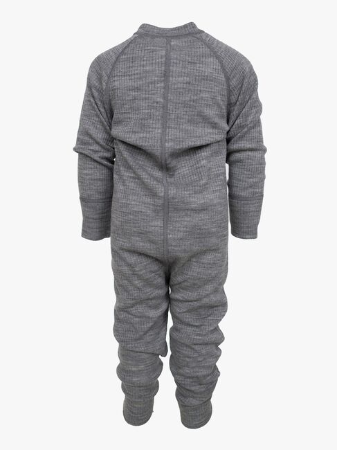Lindberg Rib Merino Thermounterwäsche-Einteiler Merinowolle, Grey Melange