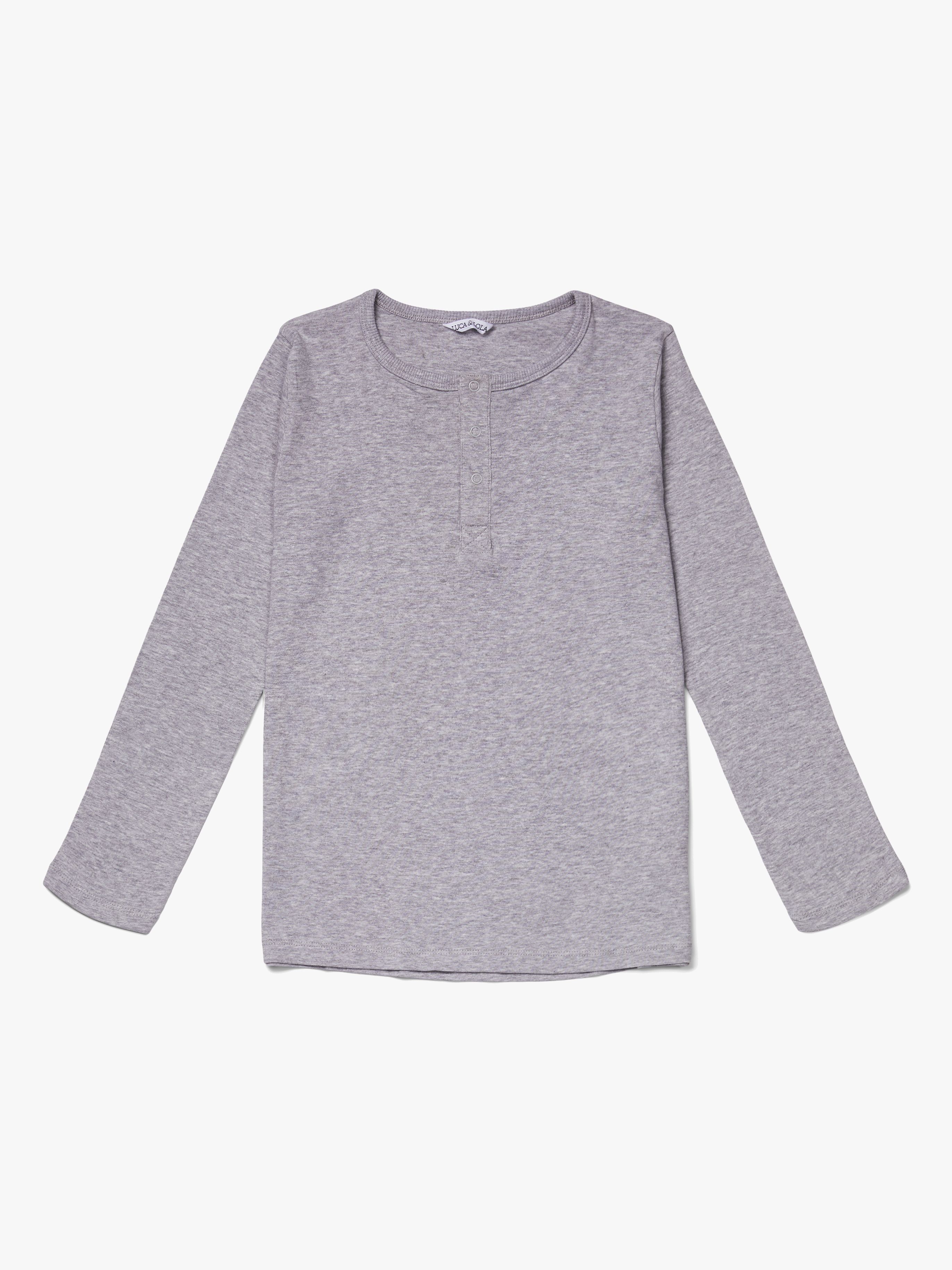 Luca & Lola Jacopo Langarmshirt, Grey Melange 134-140