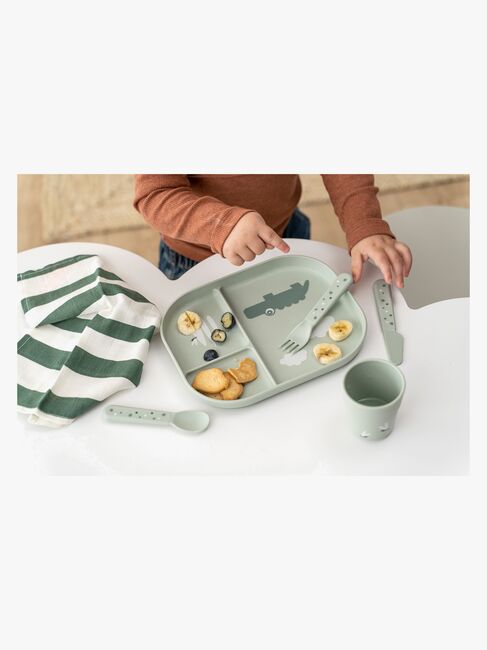 Done By Deer Foodie Besteck Happy Dots, Grün