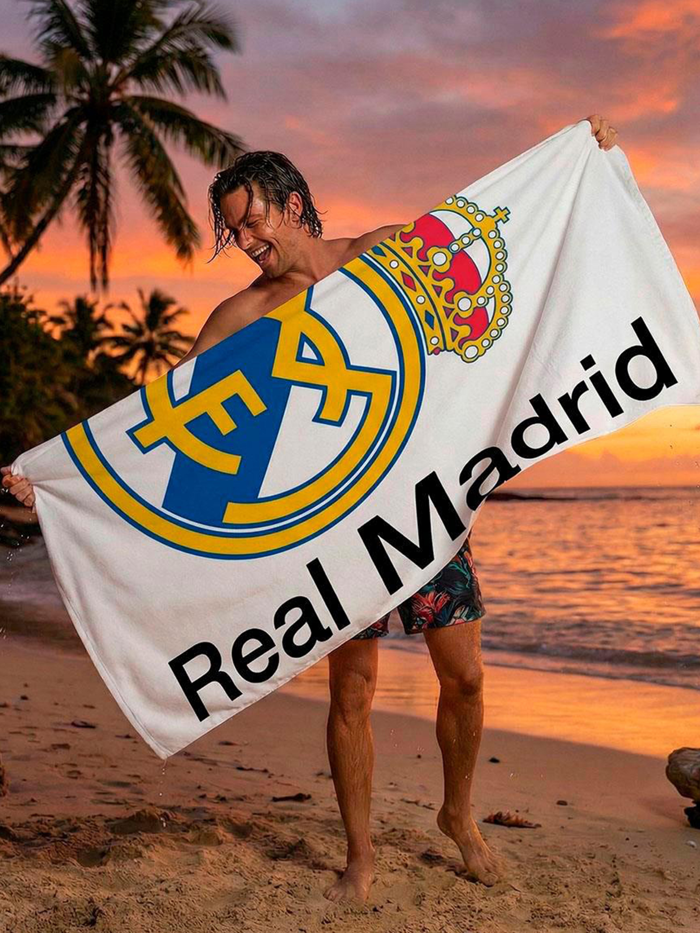 Real Madrid Strandhandtuch, Weiß