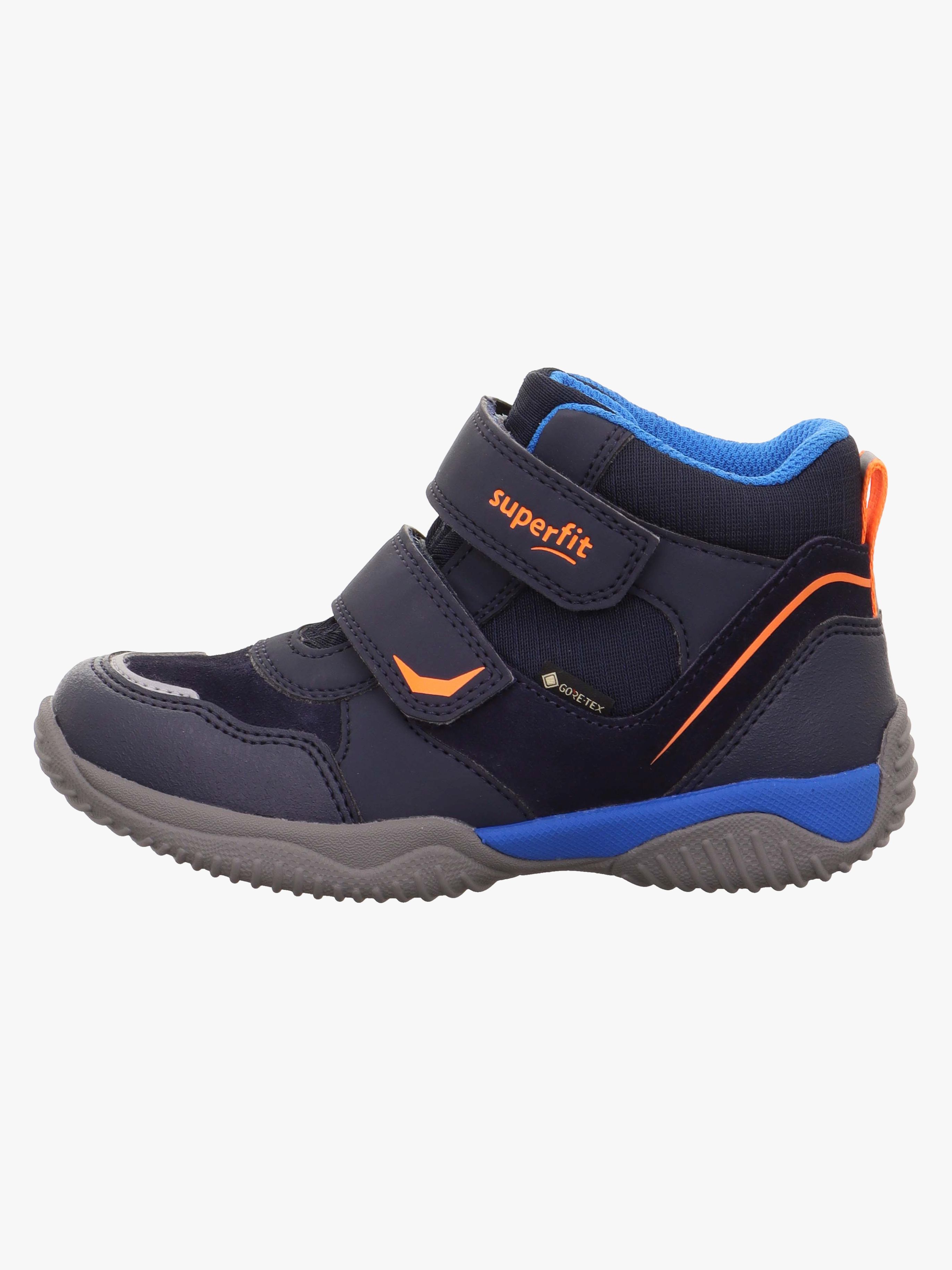 Storm GTX Wasserdichte Mid Kinder Sneaker, Blau/Orange, 34, Kinderschuhe