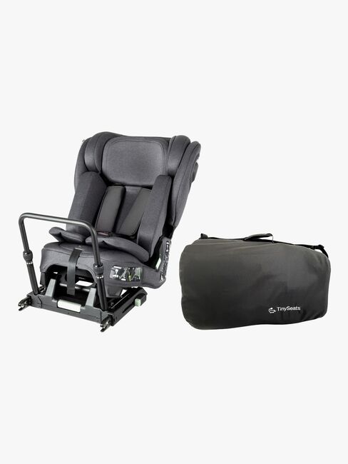 TinySeats Two Kindersitz inkl. Schultertasche, Midnight Grey