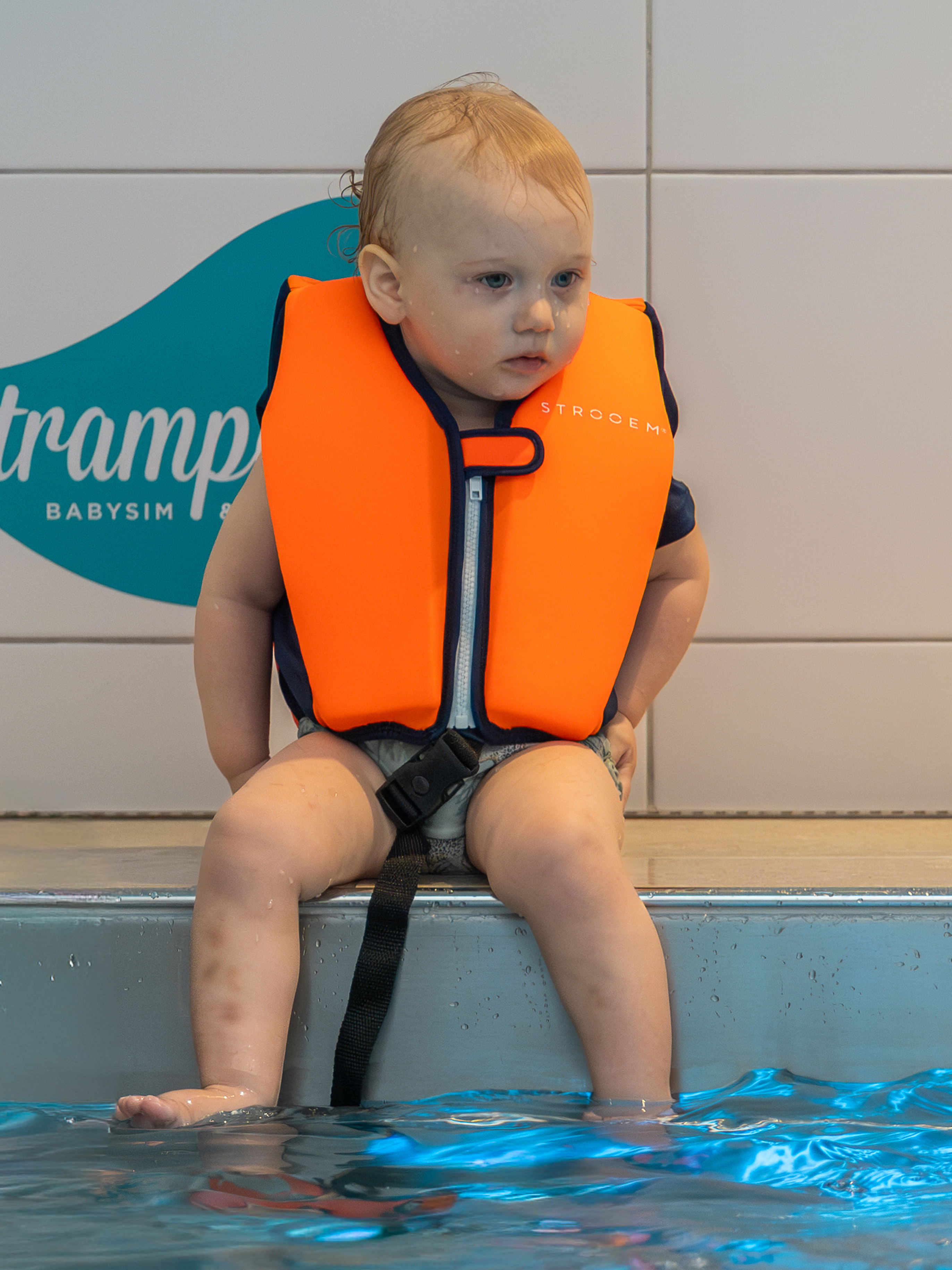 Schwimmweste, Orange-Navy, 15-19 kg