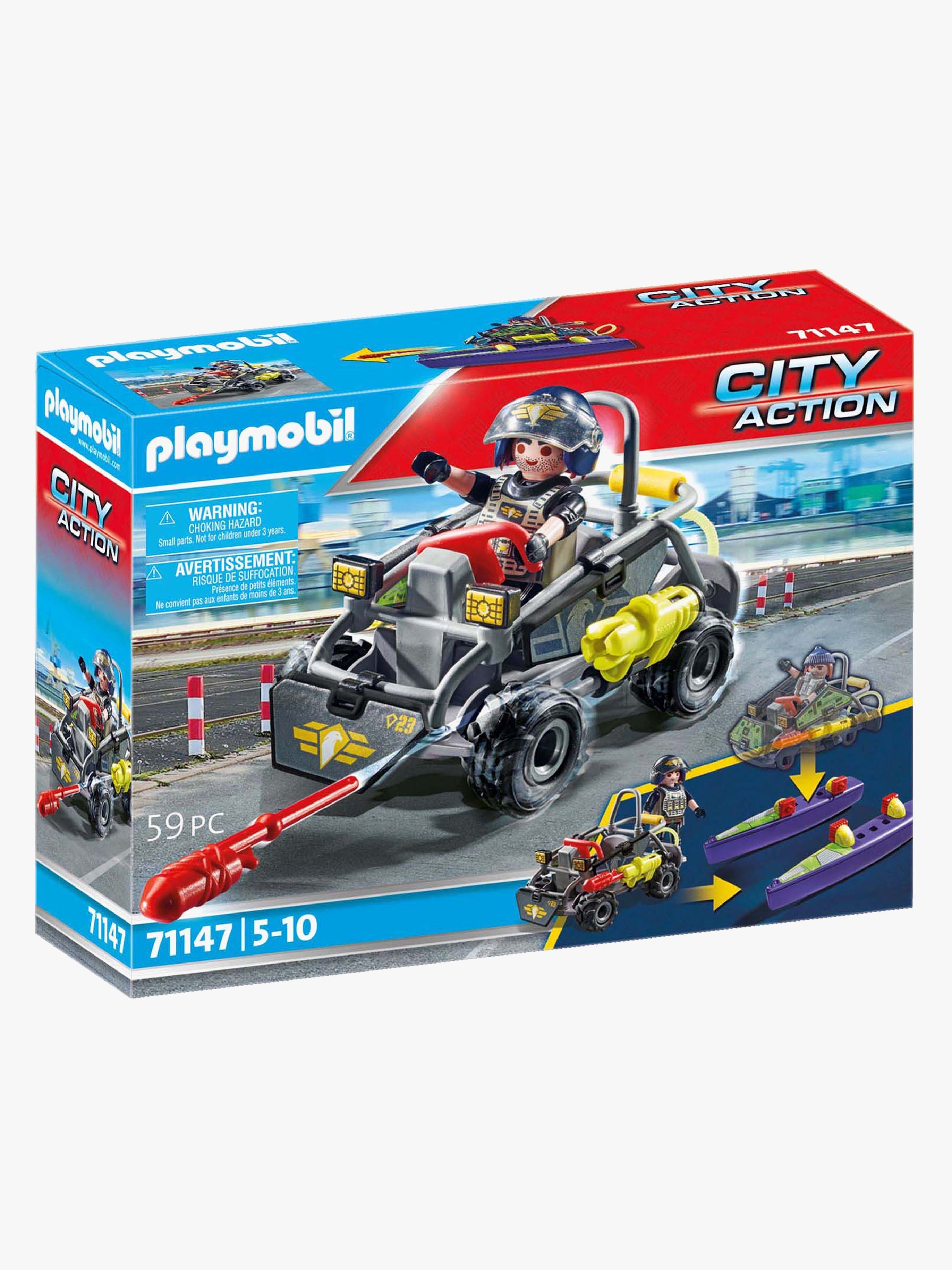 Playmobil 71147 City Action Bauset SEK Vielseitiges Multi Terrain Quad
