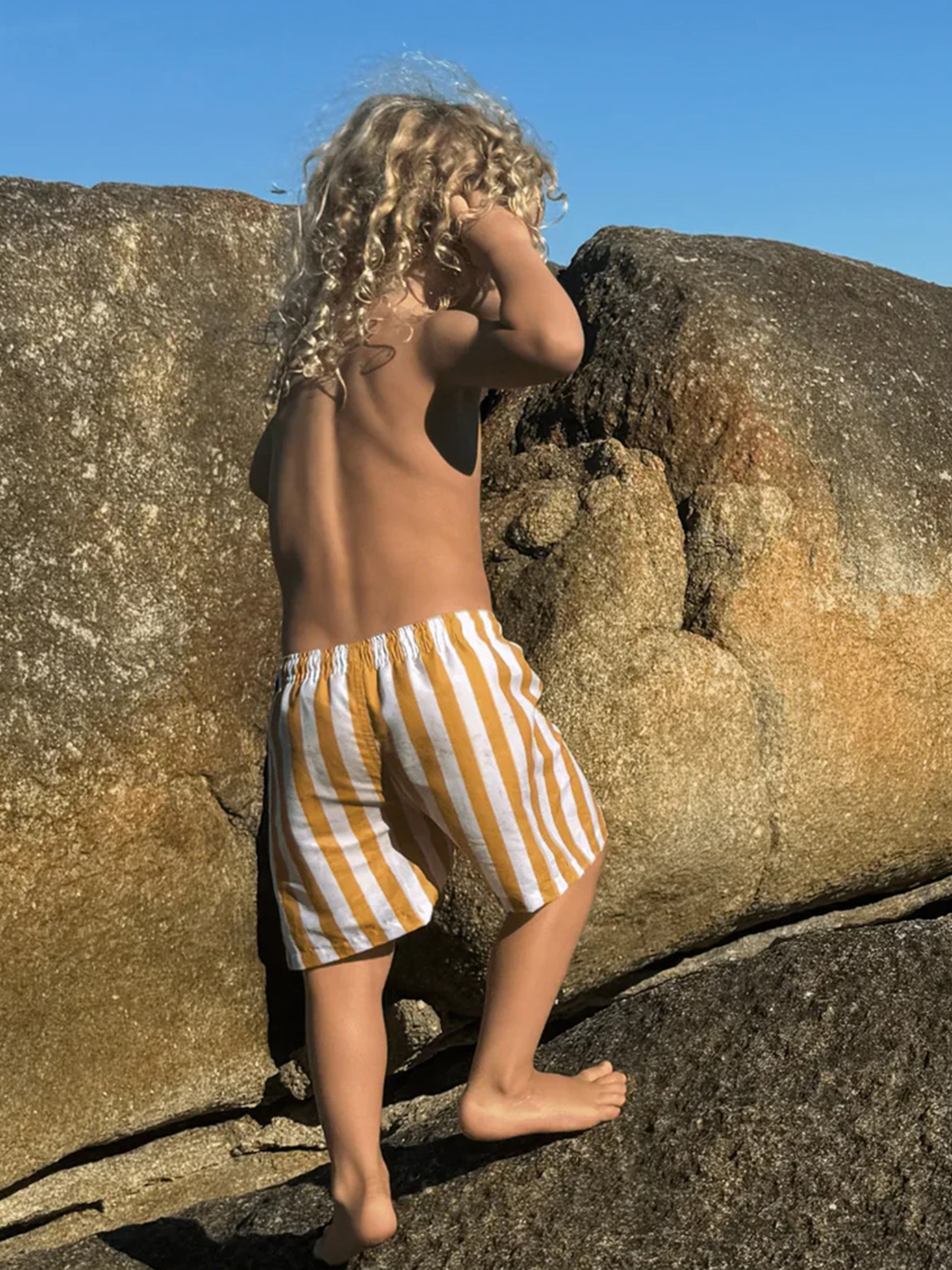 Swim Essentials Badehose, Flow Yellow/White, 146-152