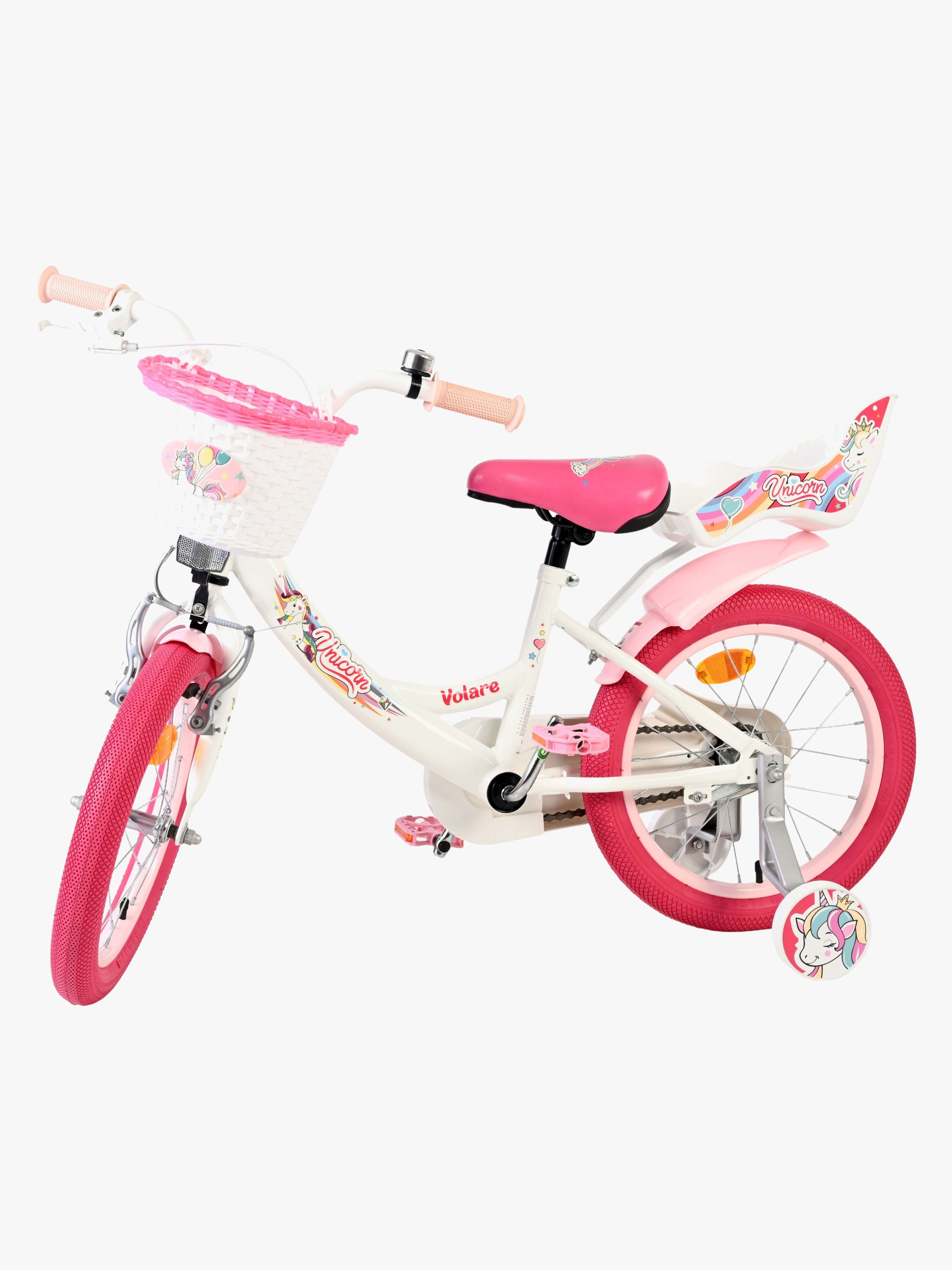 Volare Unicorn Kinderfahrrad 16 Zoll, Weiß