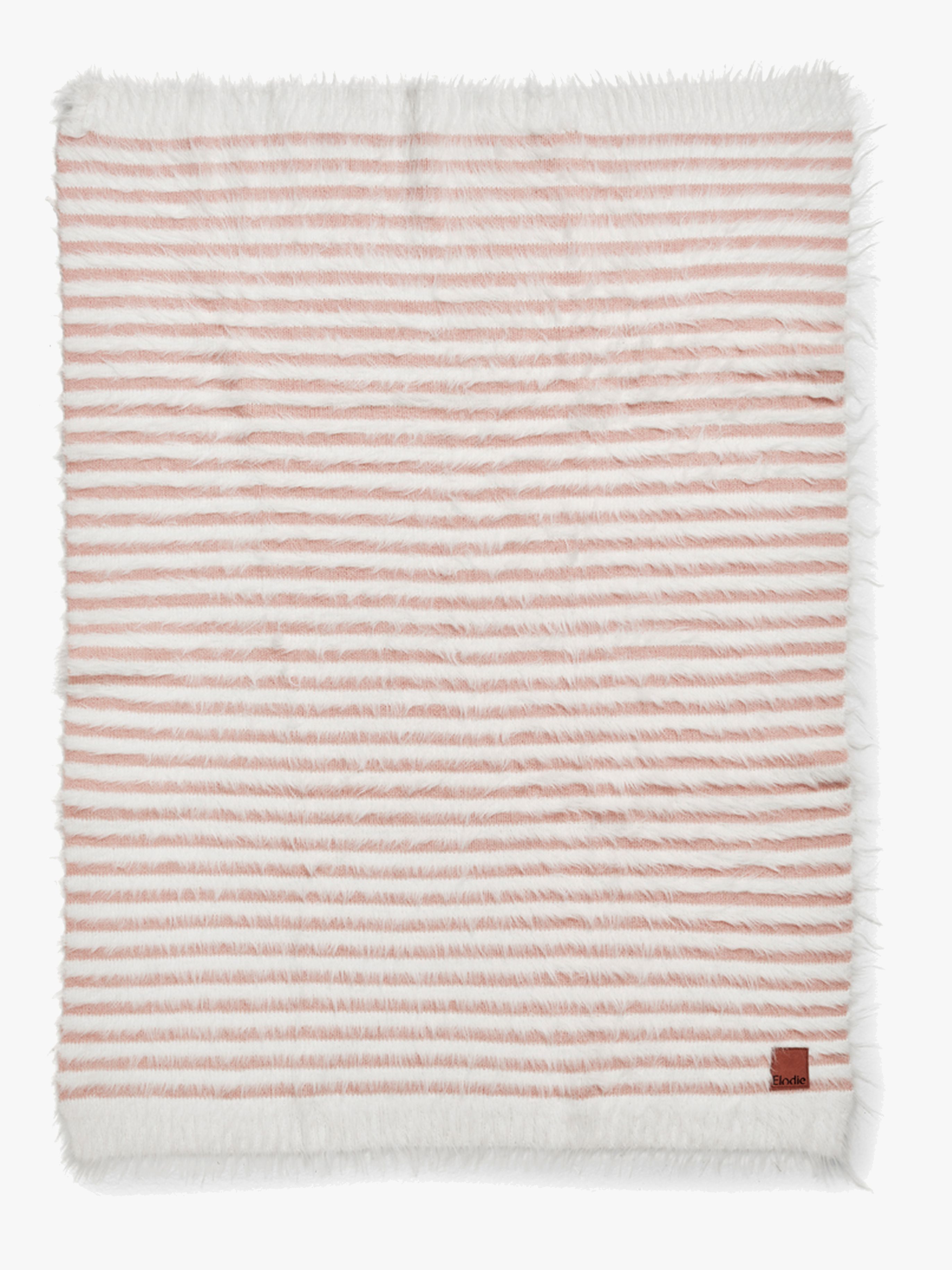 Elodie Furry Knit Decke, Faded Rose