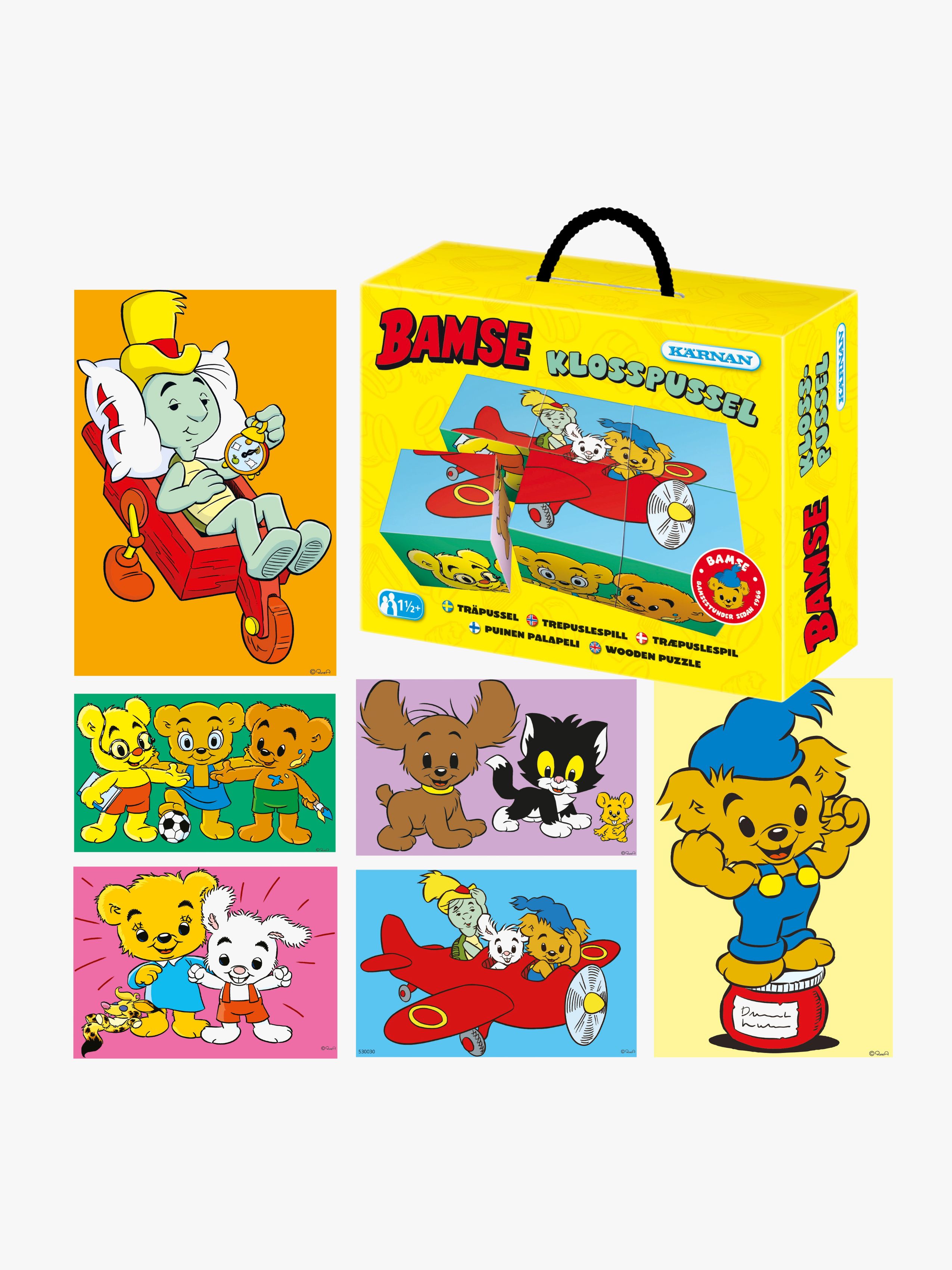 Egmont Kärnan Bamse Block-Puzzle aus Holz, 30 Teile