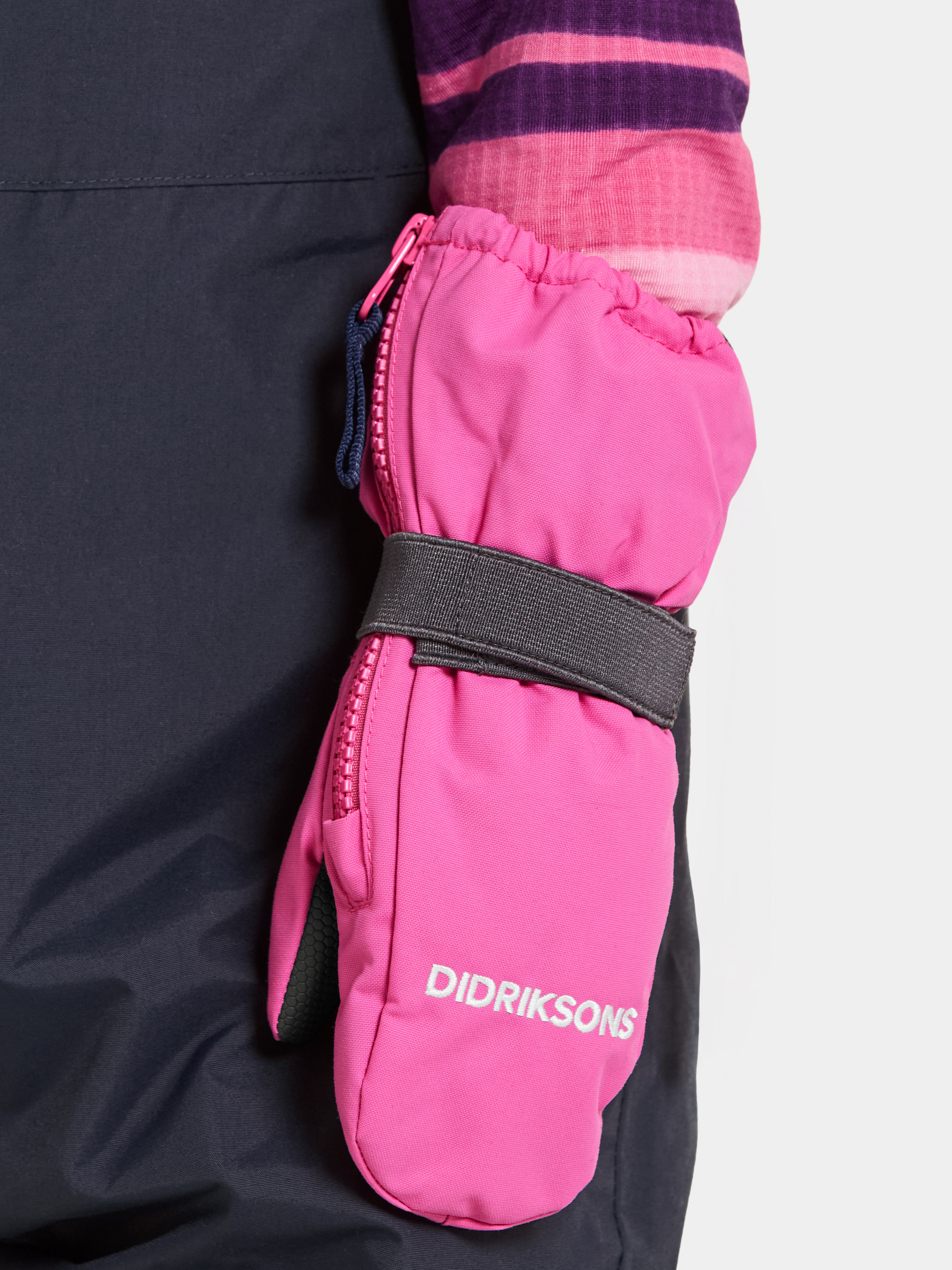 Didriksons Biggles Zip Fäustlinge, Sweet Pink, 2-4 Jahre