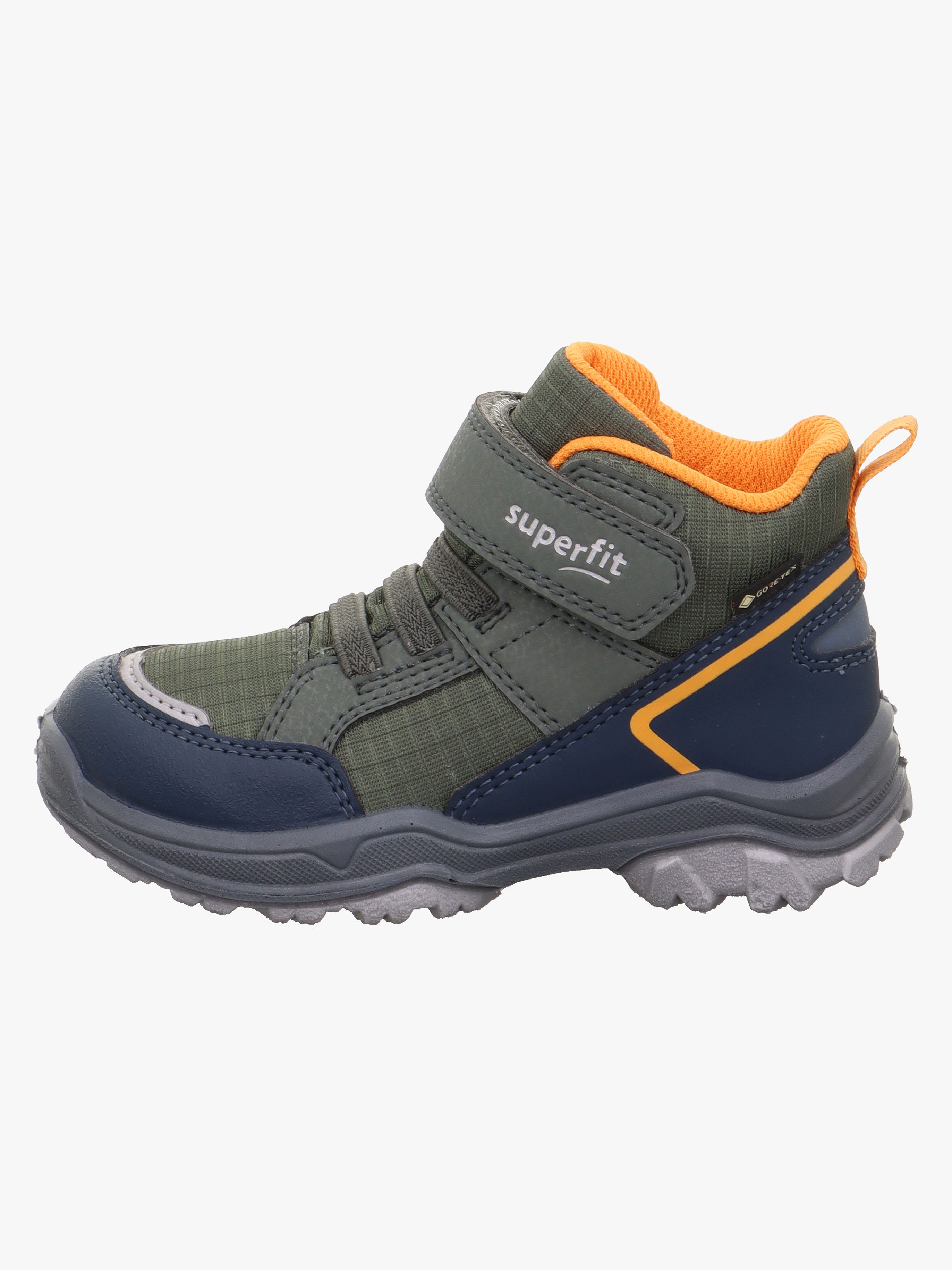 Superfit Jupiter GTX Wasserdichte Mid Kinder Sneaker, Green/Orange, 39, Kinderschuhe