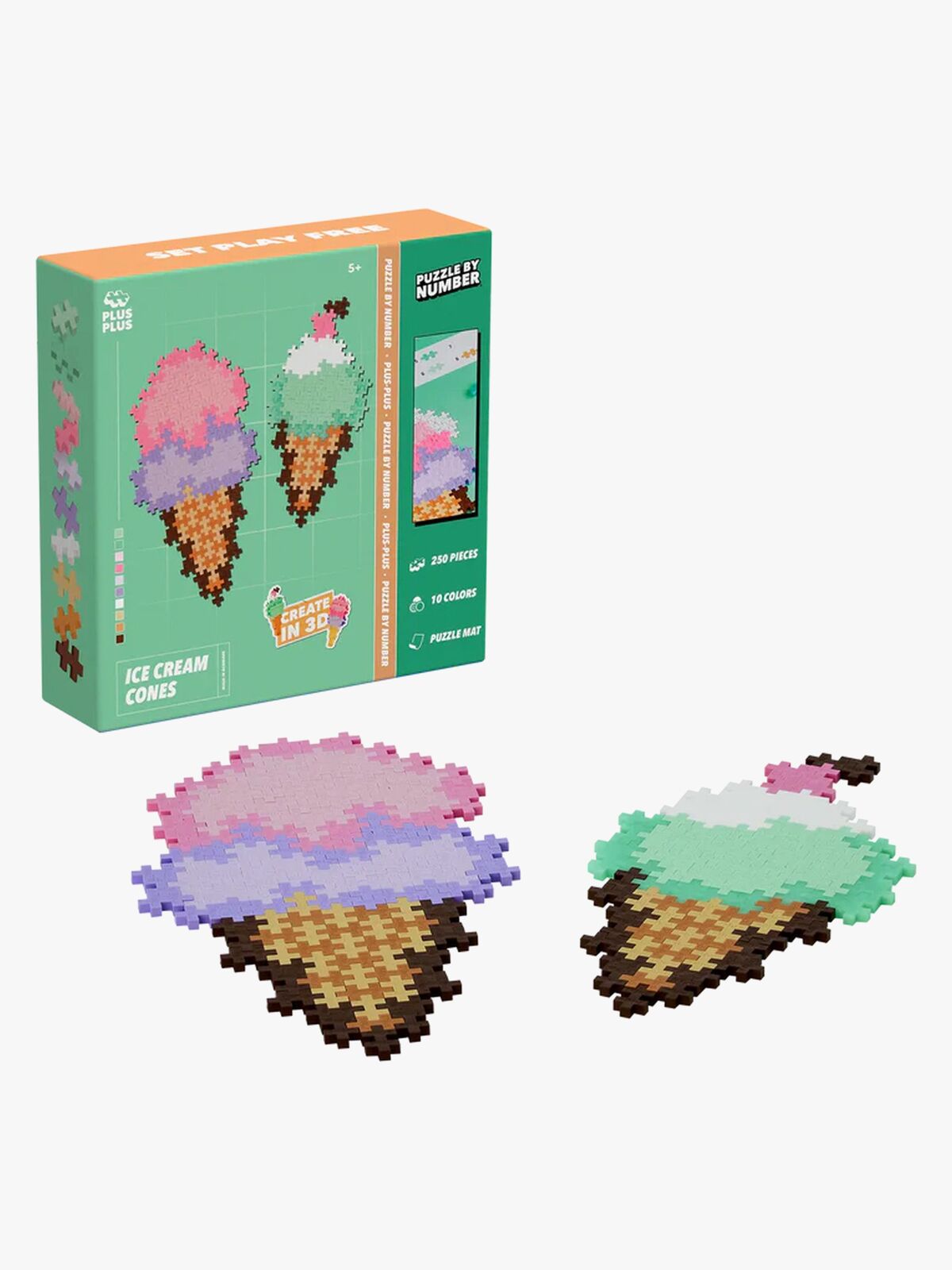 Plus-Plus Puzzle By Number Bausatz Eiswaffeln 250 Teile