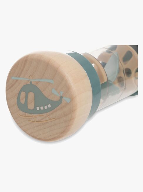Jollein Rain Rattle On The Go Rassel Aus Holz, Blau