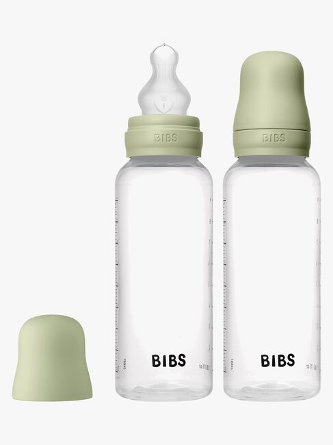 BIBS Medium Flow Fläschchen Silikon 2er-Pack 270 ml, Sage