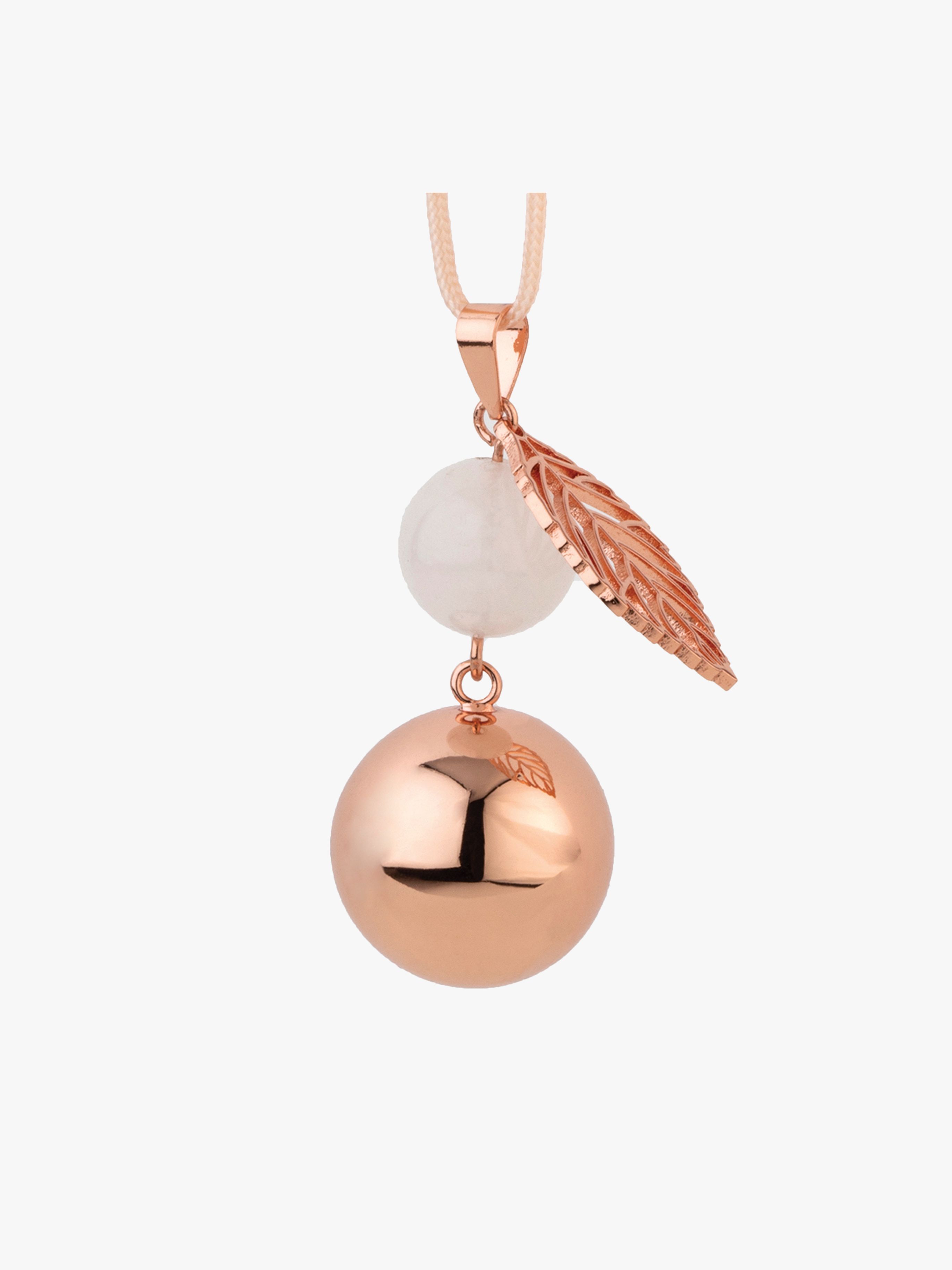 Schwangerschaftsschmuck Perle Blatt, Roségold
