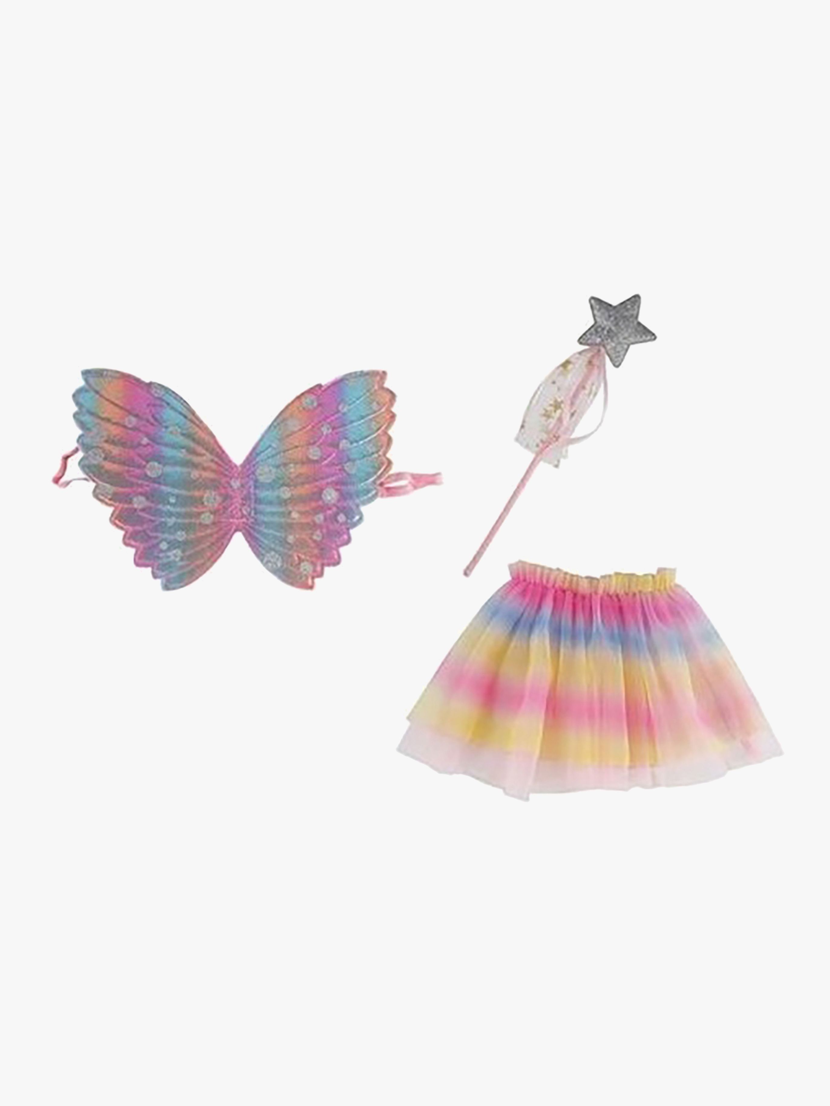 Set mit Flügel & Zauberstab Regenbogen