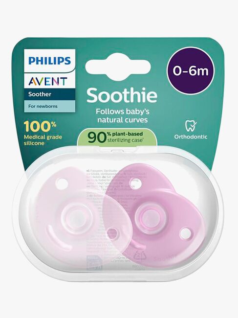 Philips Avent Soothie Schnuller 0–6m 2er-Pack, Rosa/Hellrosa