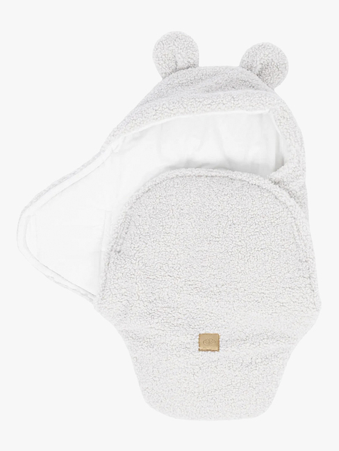 MeowBaby Bearly Pucktuch mit Bärenohren, Offwhite