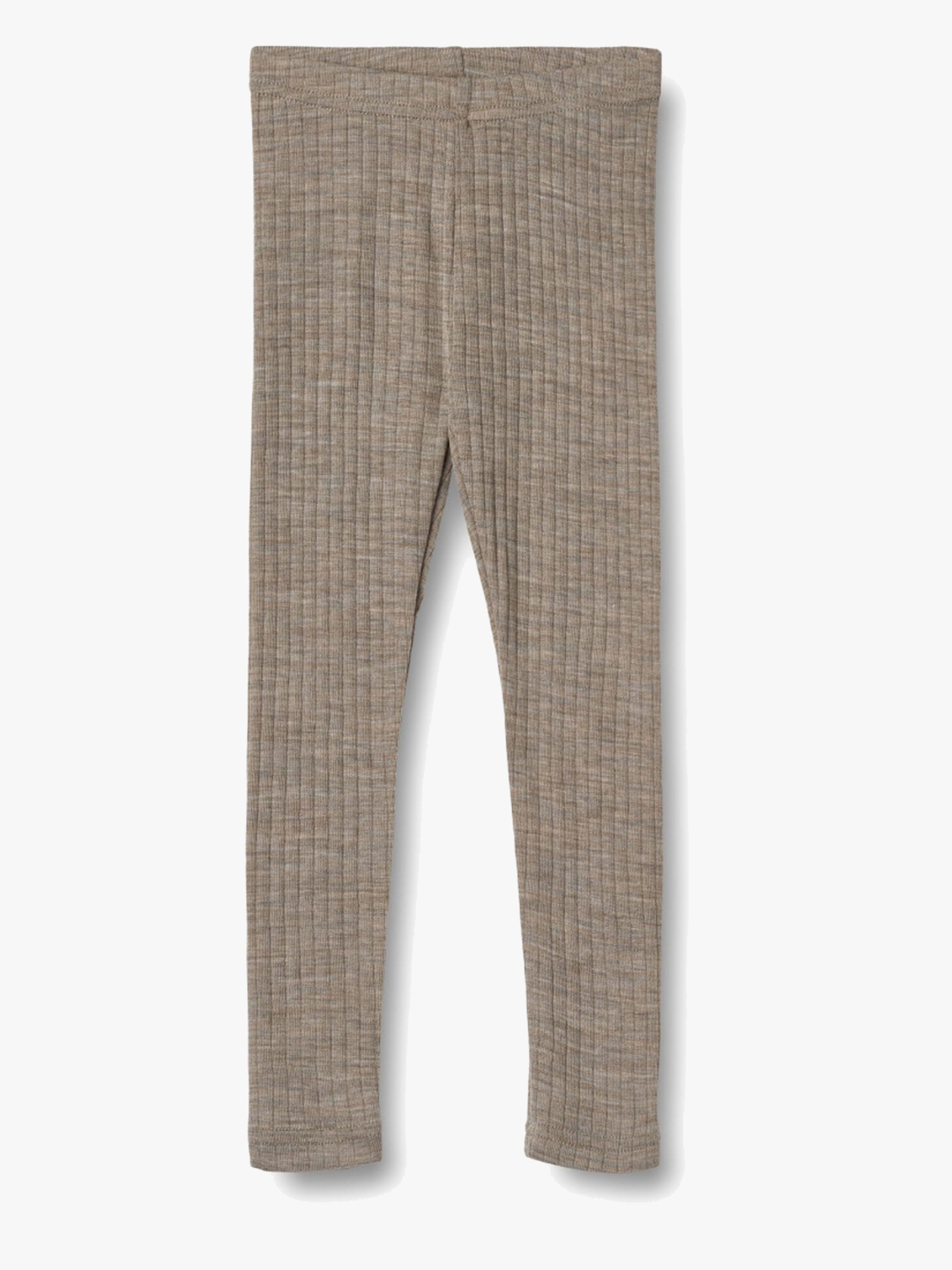 Agi Leggings Merinowolle, Khaki Melange, 98
