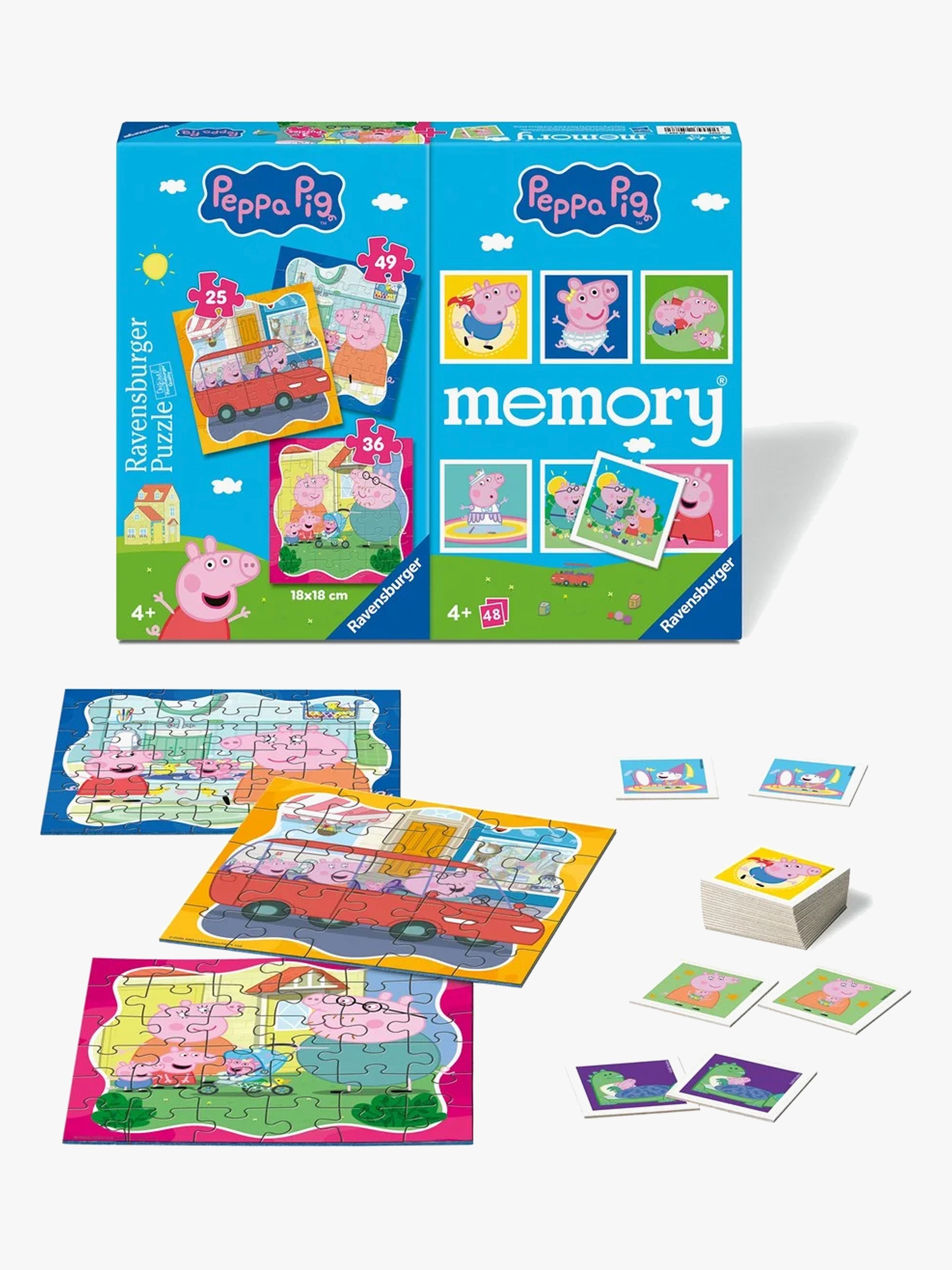 Peppa Wutz Puzzle 3-in-1 + Memospiel