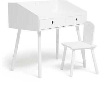 JLY Schreibtisch mit Stuhl, Weiß