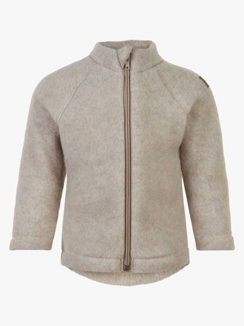 Mikk-Line Wollfilz-Jacke Baby, Melange Offwhite