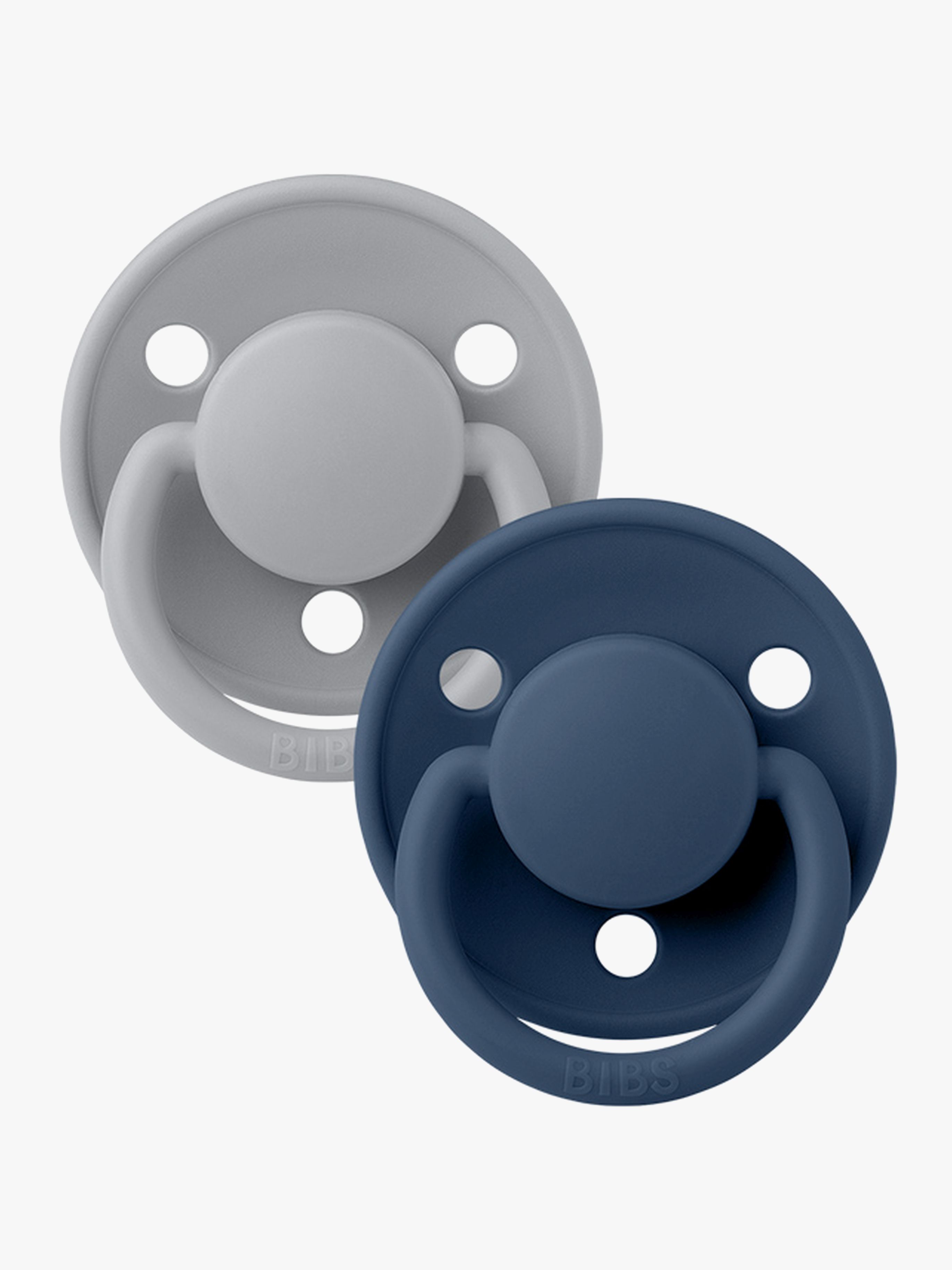Schnuller De Lux 2er-Pack Silicone, Cloud / Steel Blue