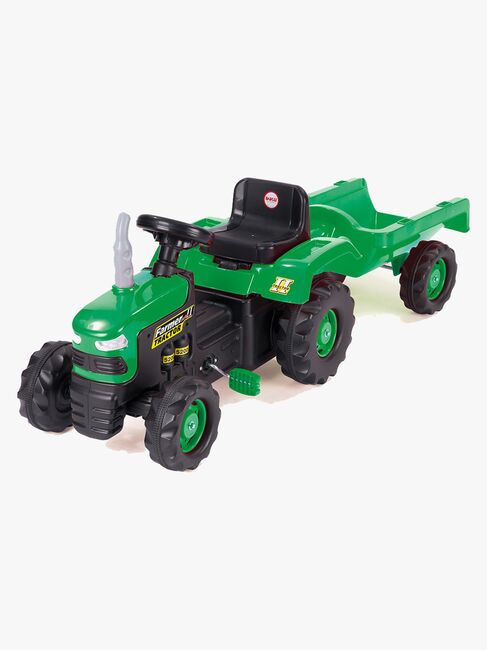 DOLU Trettraktor mit Anhänger, Grün 
