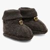 Mikk-Line Überziehschuhe Merinowolle, Dark Brown Melange