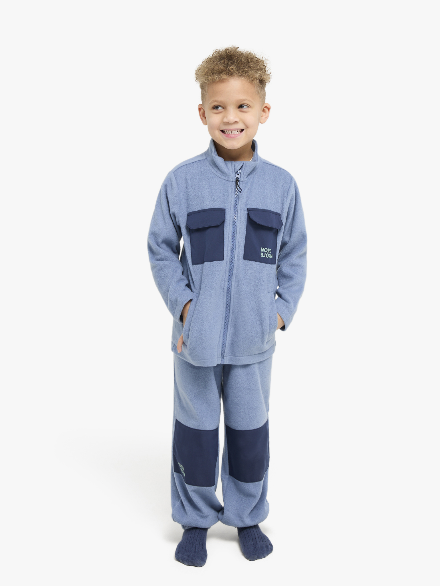 Amhult Fleece-Set, Blau, 122-128