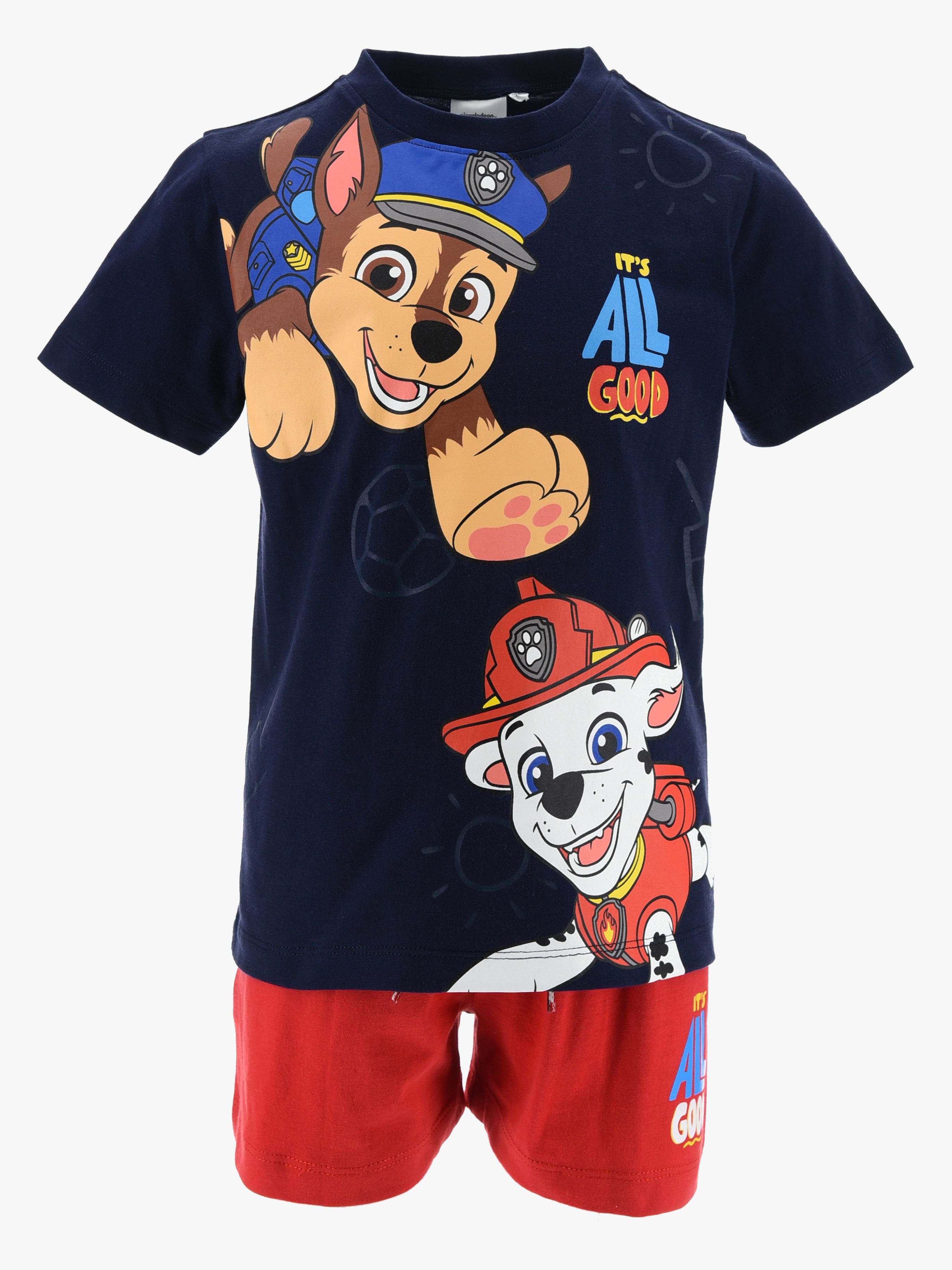 Paw Patrol T-Shirt Und Shorts Set, Marineblau, 116-122