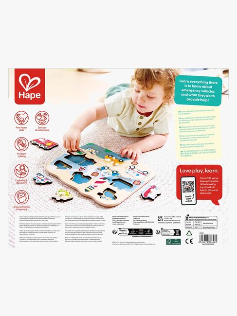 Hape Knopfpuzzle Einsatzfahrzeuge 10 Teile