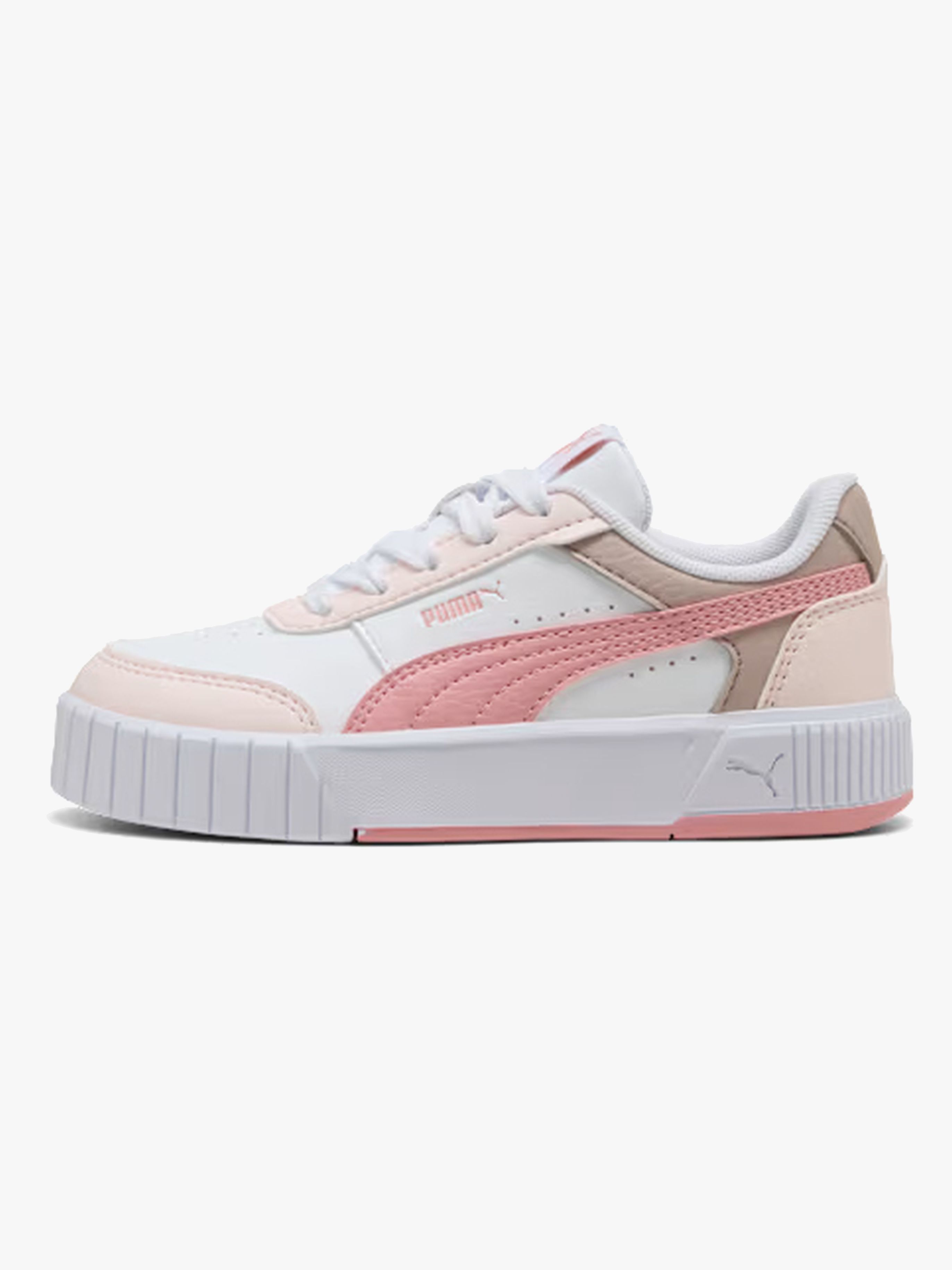 Puma Carina Mia PS Kinder Sneaker, White/Rosy, 34, Kinderschuhe